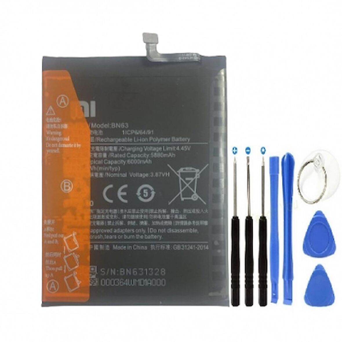 Xiaomi Redmi 10 Pil Batarya BN63 + Tamir Seti