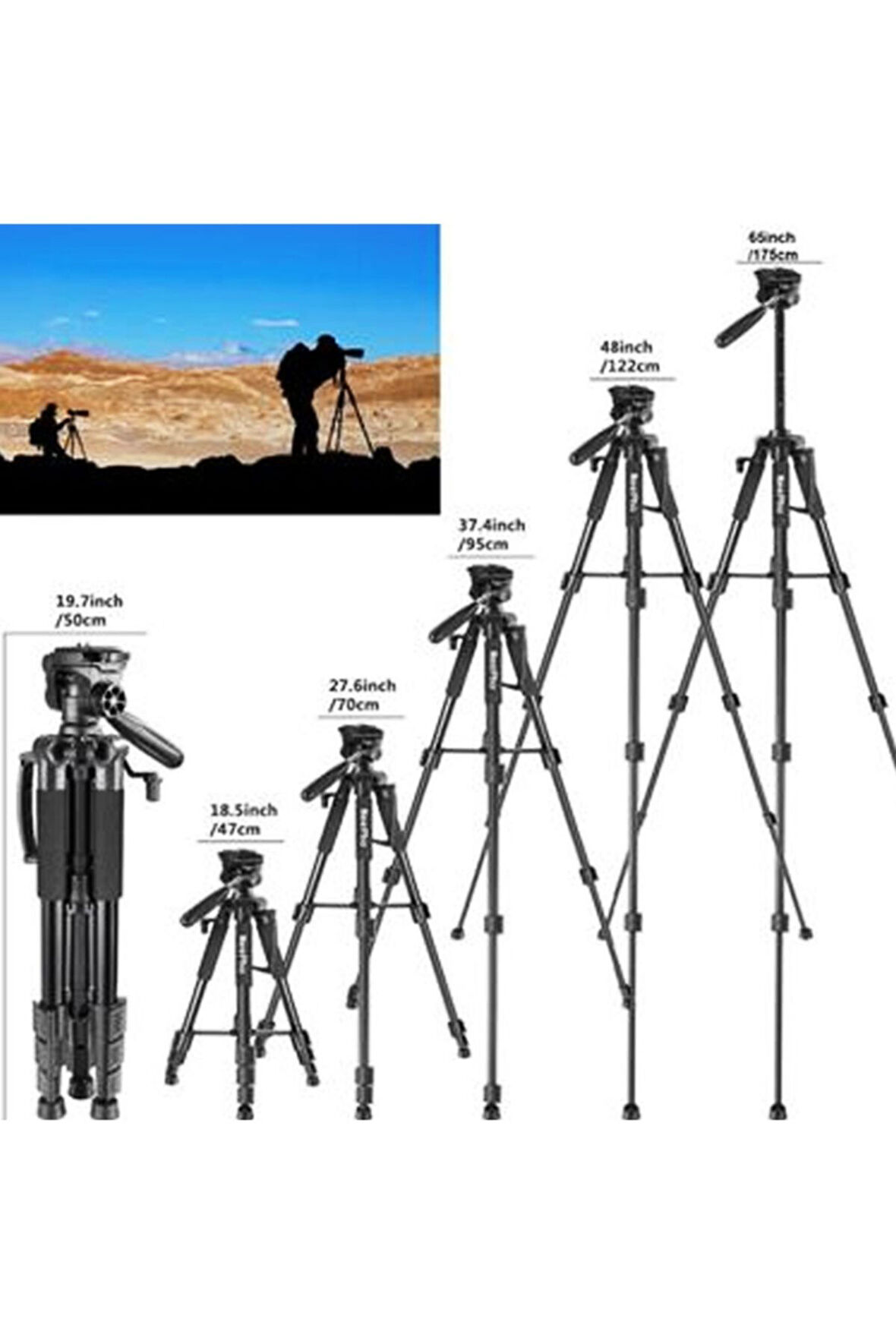 Profesyonel NP-8850 Kamera ve Telefon Standlı 175cm Ayarlanabilir Tripod - Yüksek Stabilite ve Çok Yönlü Kullanım ile Kusursuz Çekimler