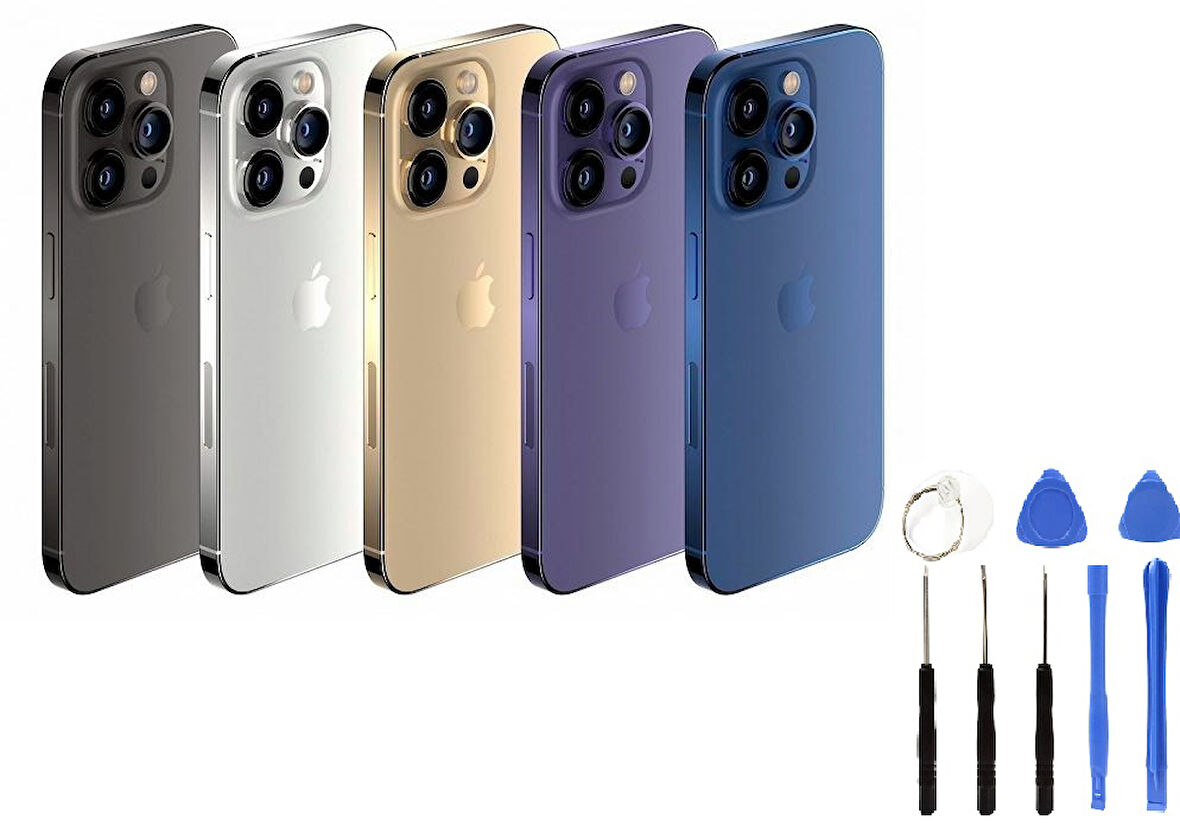Apple İphone 14 Pro Arka Kapak +B7000 Yapıştırıcı+Tamir Seti