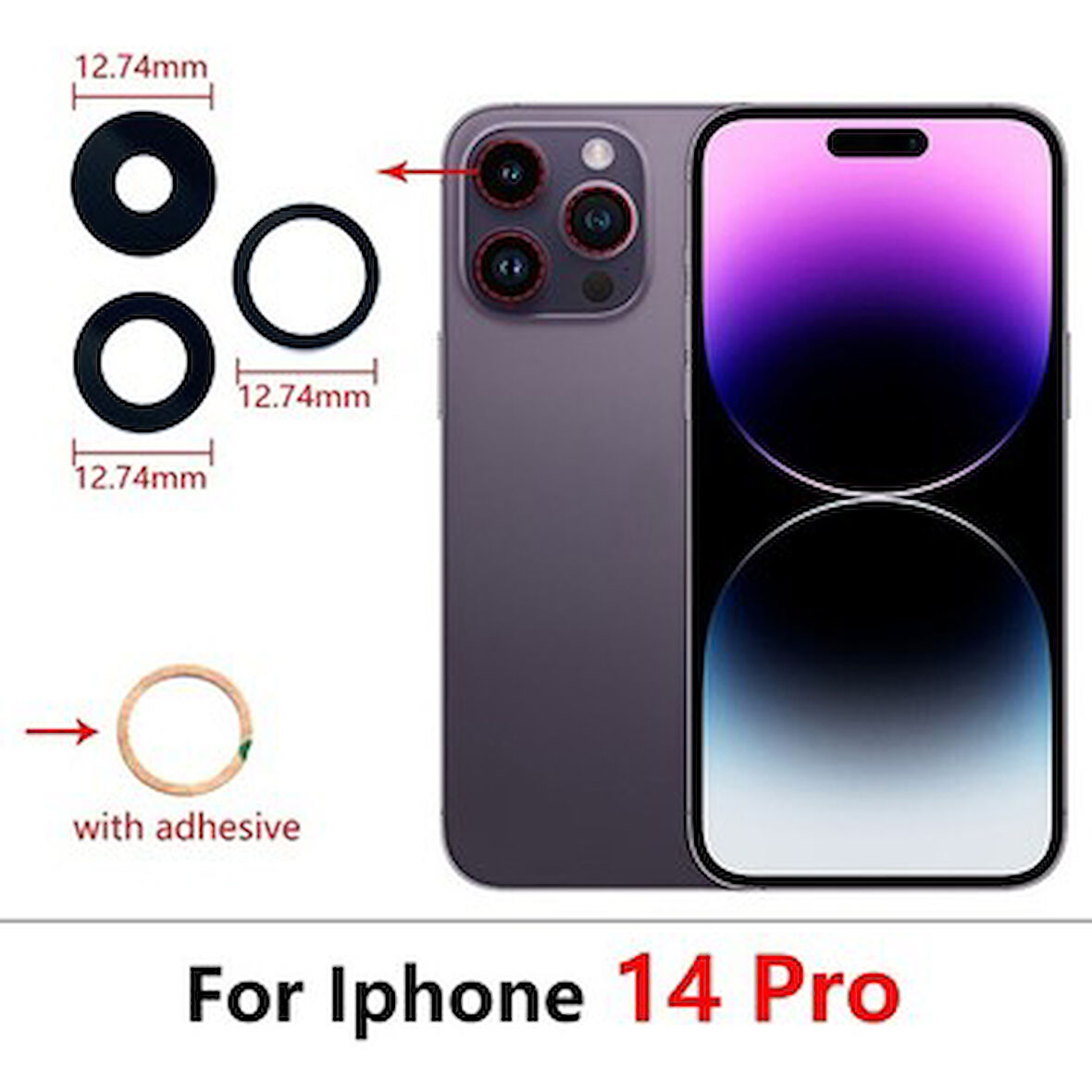 iPhone 14 Pro Kamera Camı Seti