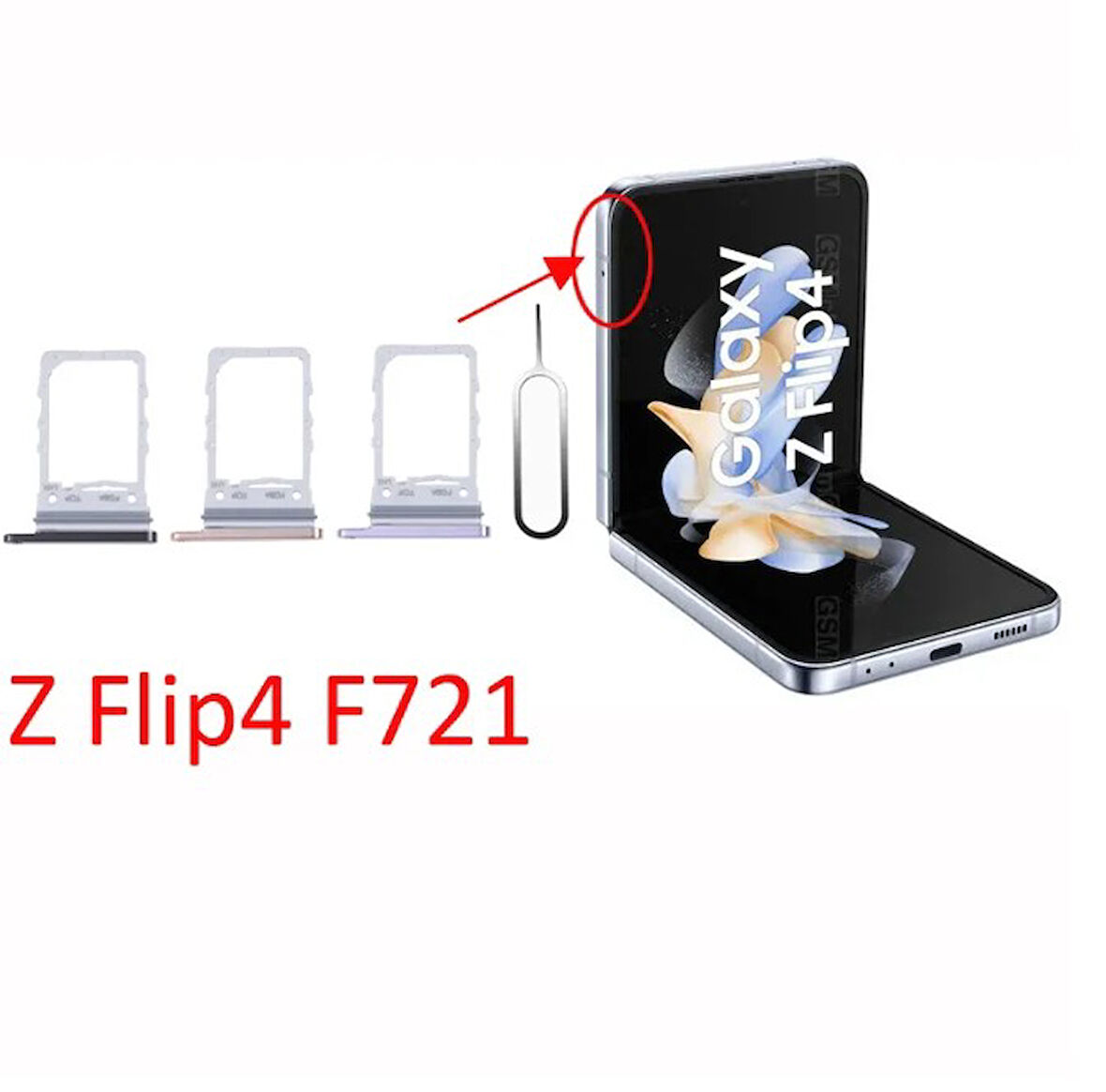 Samsung Galaxy Z Flip4 Fold4 2024 Orijinal SIM Kart Tepsisi Yuvası Değiştirme - F721 F936 için SIM Çekmeci Tutucu