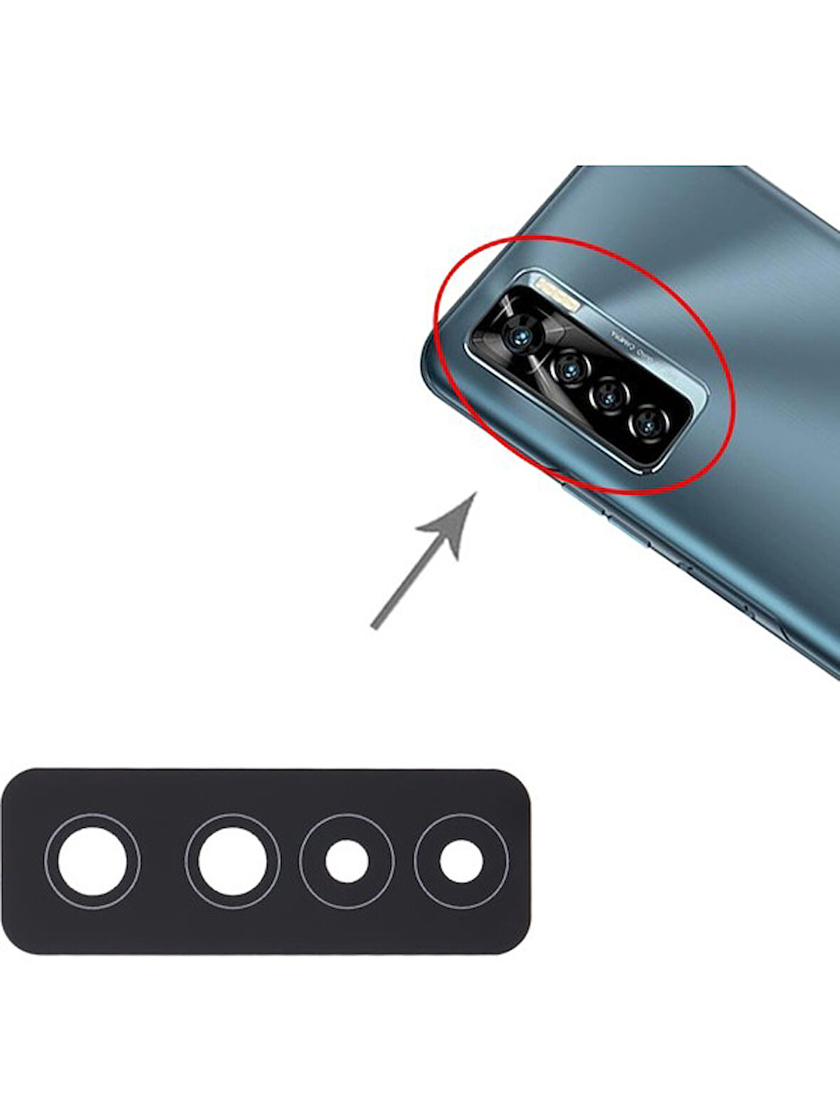 Tecno Uyumlu Camon 17 Pro Kamera Lensi Cam Cg8, CG8H