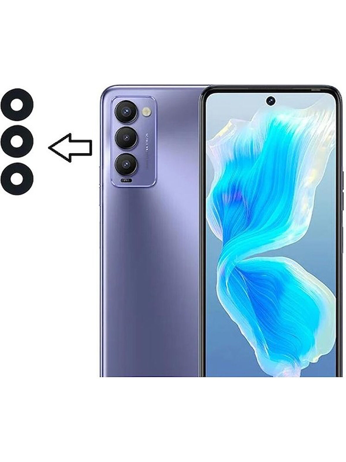 Tecno Camon 18P Ile Uyumlu Kamera Camı Ch7 CH7N
