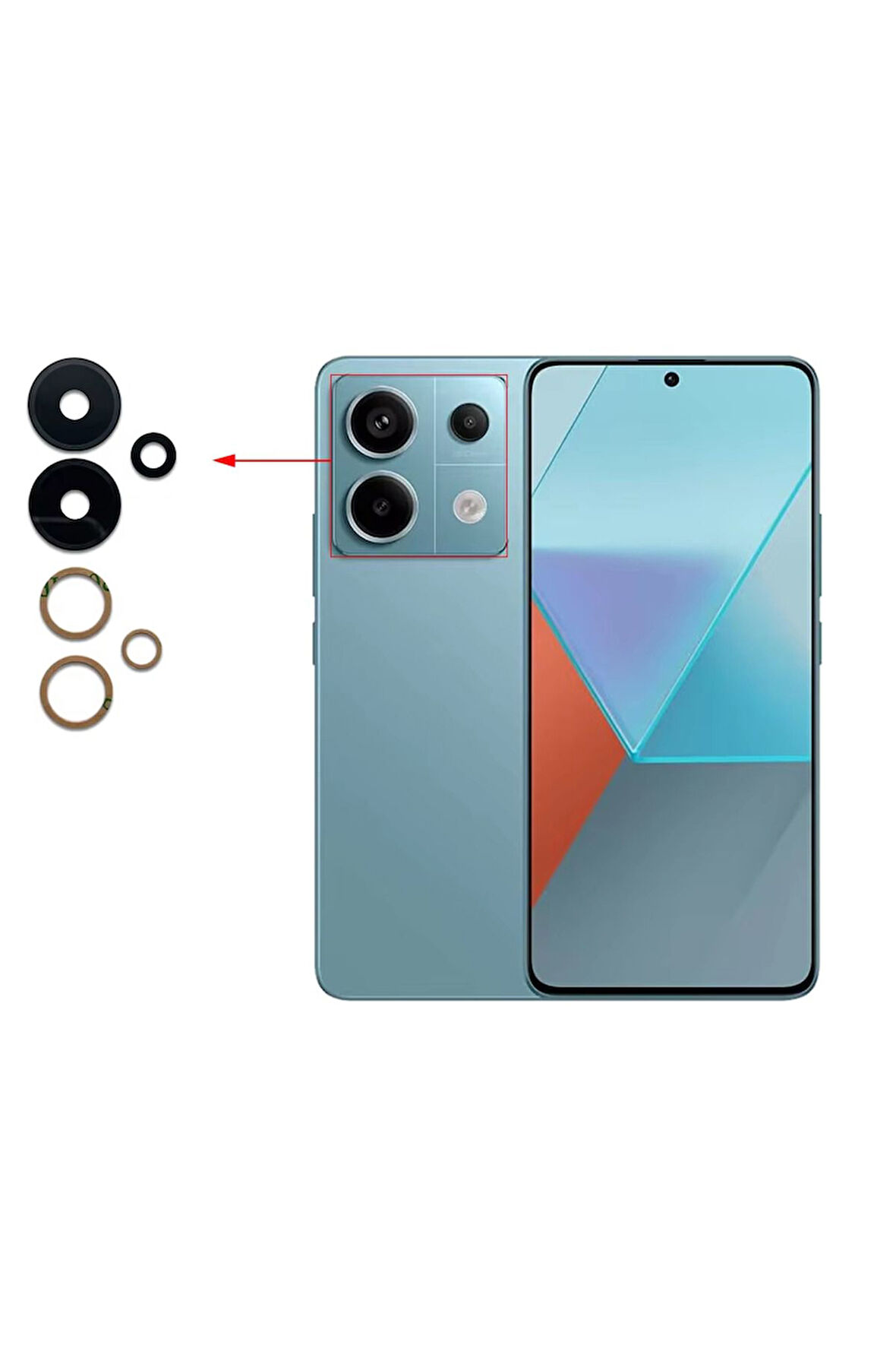Xiaomi Uyumlu Redmi Note 13 Pro 4g Kamera Lensi Cam 23117ra68g, 2312fpca6g