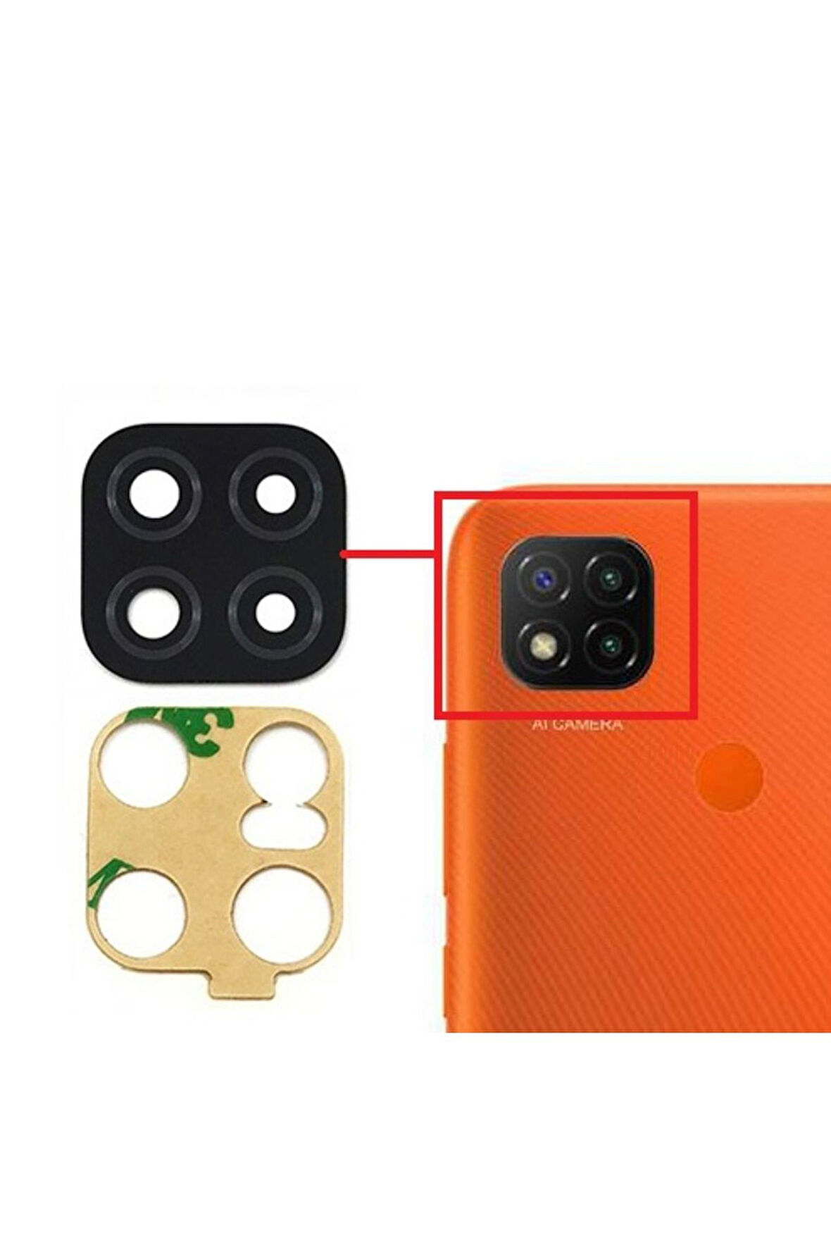Xiaomi Redmi 9C Uyumlu Kamera Lensi Camı M2006C3MG M2006C3MT