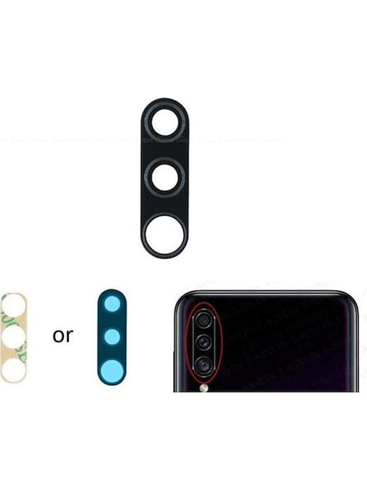Samsung Galaxy A30S A307F İle Uyumlu Kamera Camı