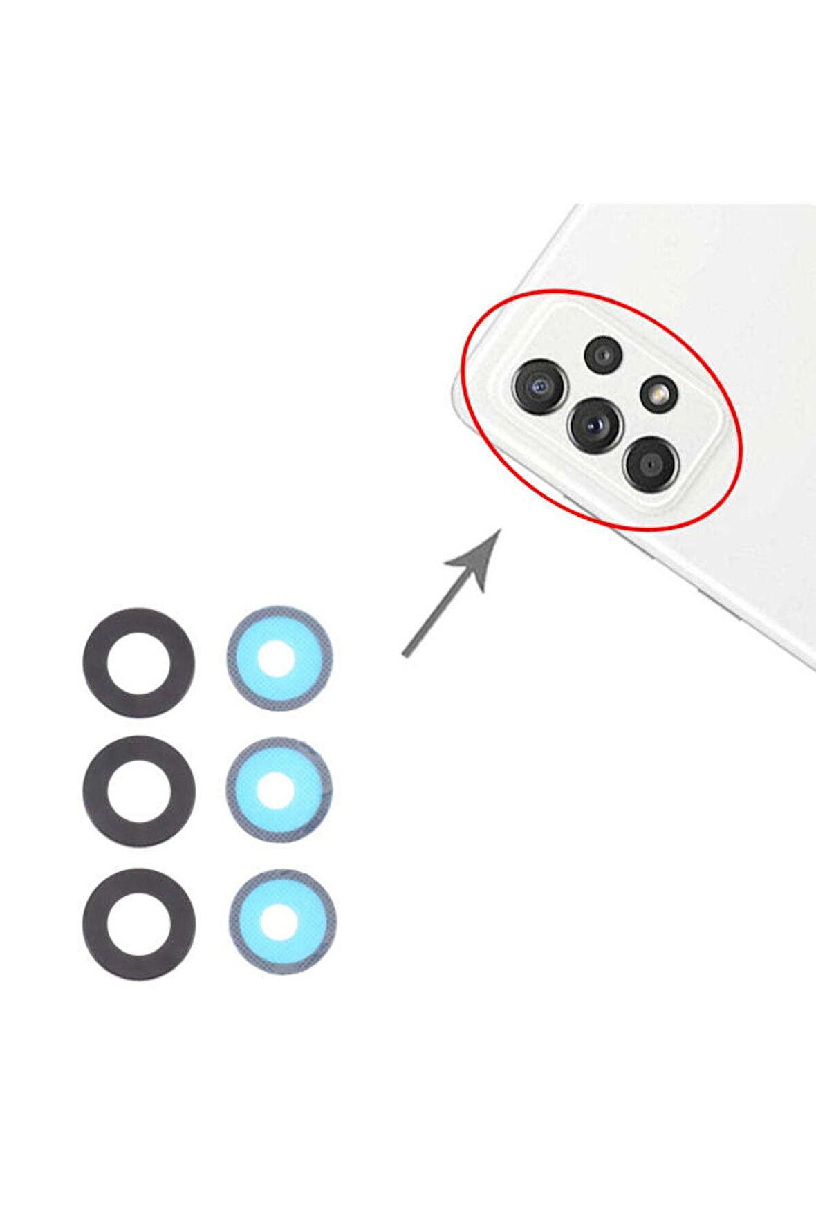 Samsung Uyumlu Galaxy A52s 5G Kamera Lensi Cam SM-A528B