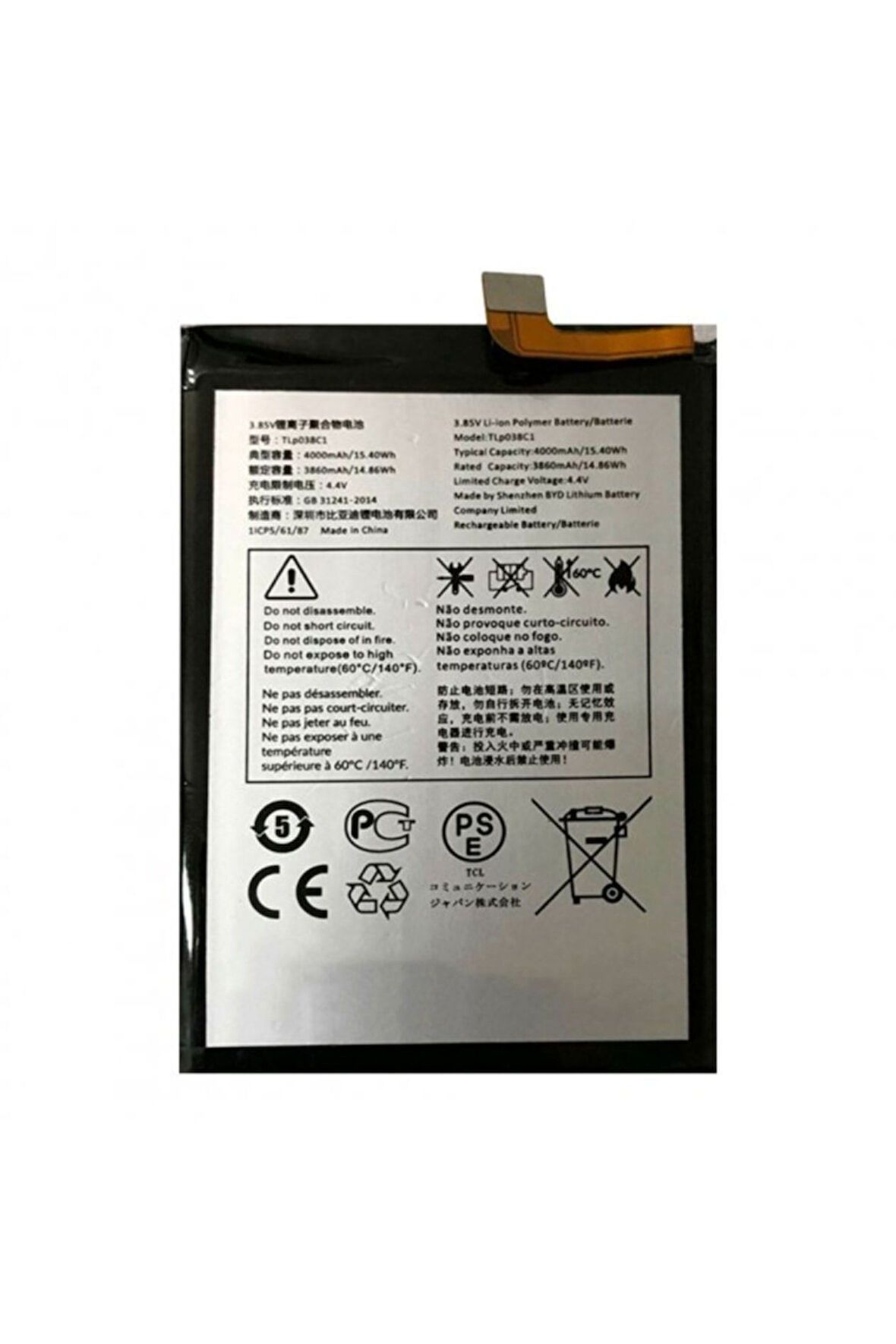 Alcatel 5v 5060 Tlp038c1 Batarya Pil