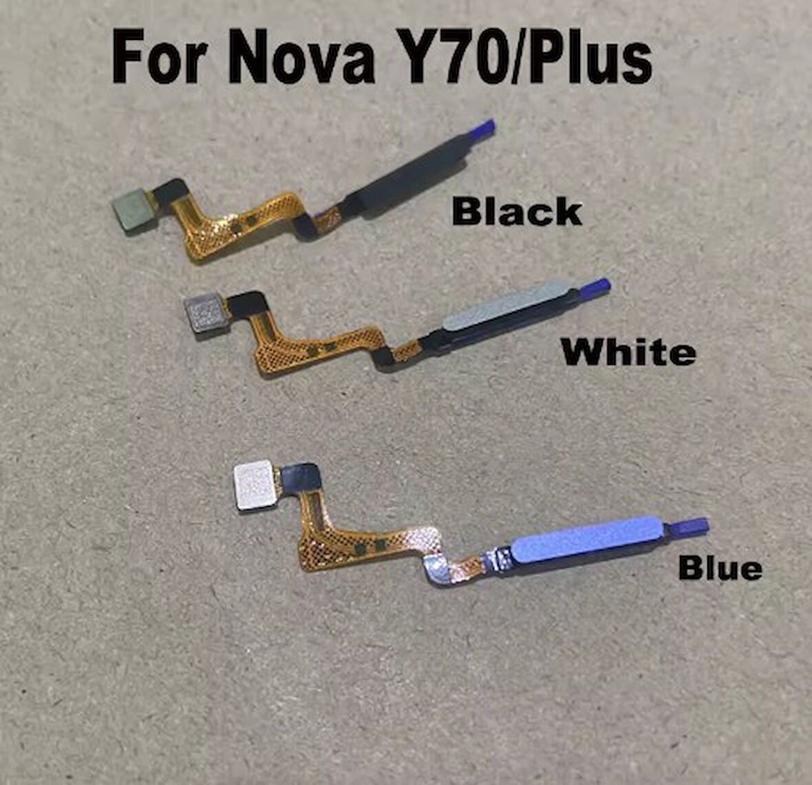 Huawei Nova Y70 artı parmak izi sensörü için güç düğmesi Flex kablo dokunmatik kimlik sensörü ev düğmeleri Smartphone parçaları