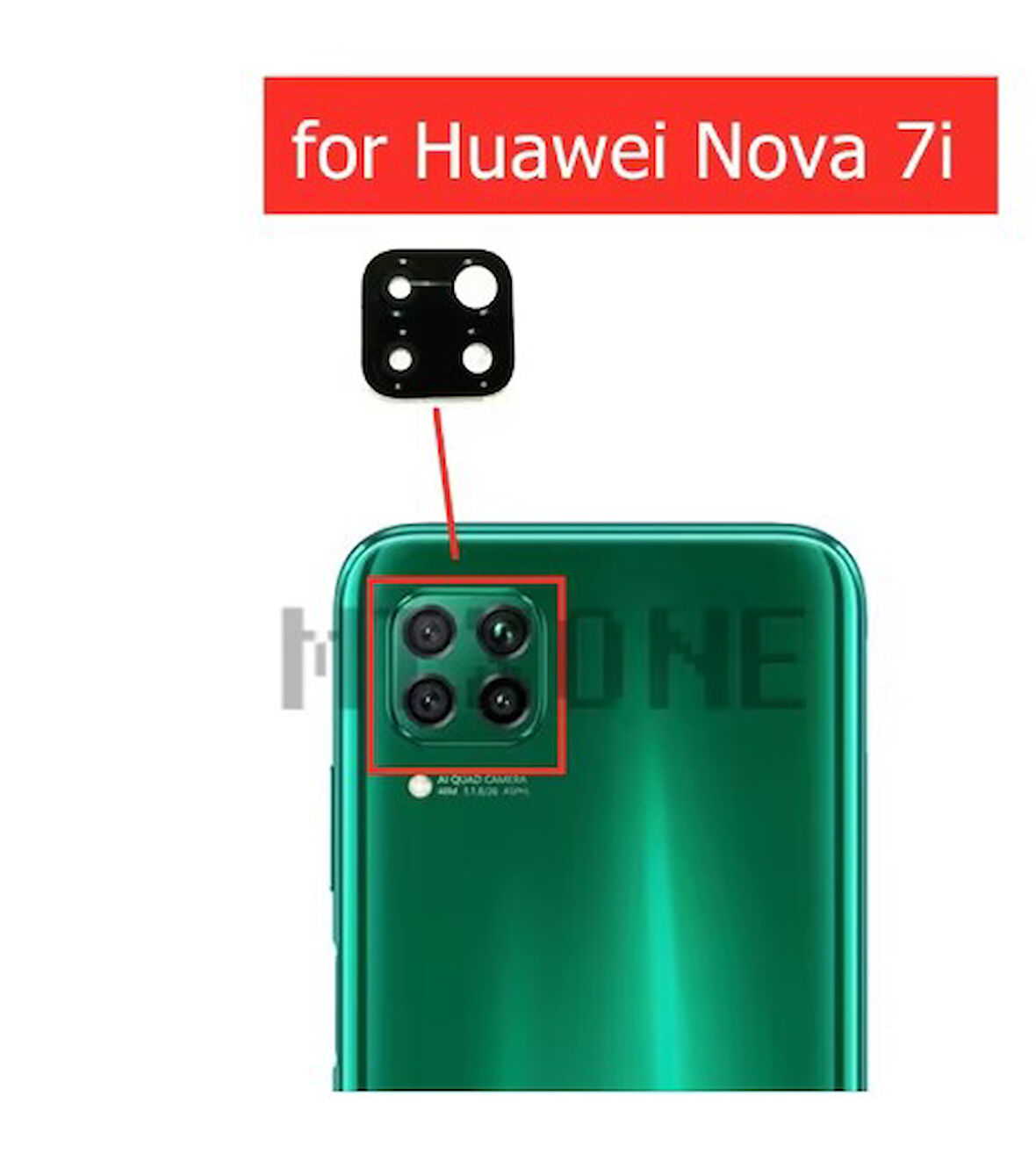 Huawei Nova için 7i arka kamera cam Lens arka kamera cam