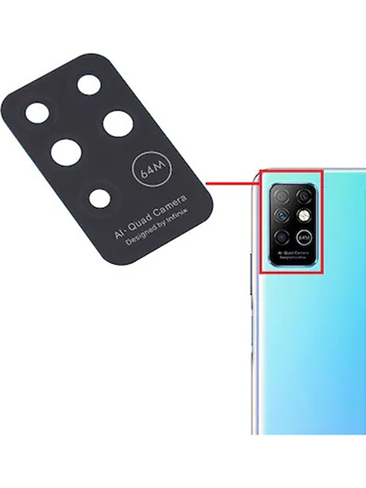 Infinix Hot 8i Uyumlu Kamera Camı