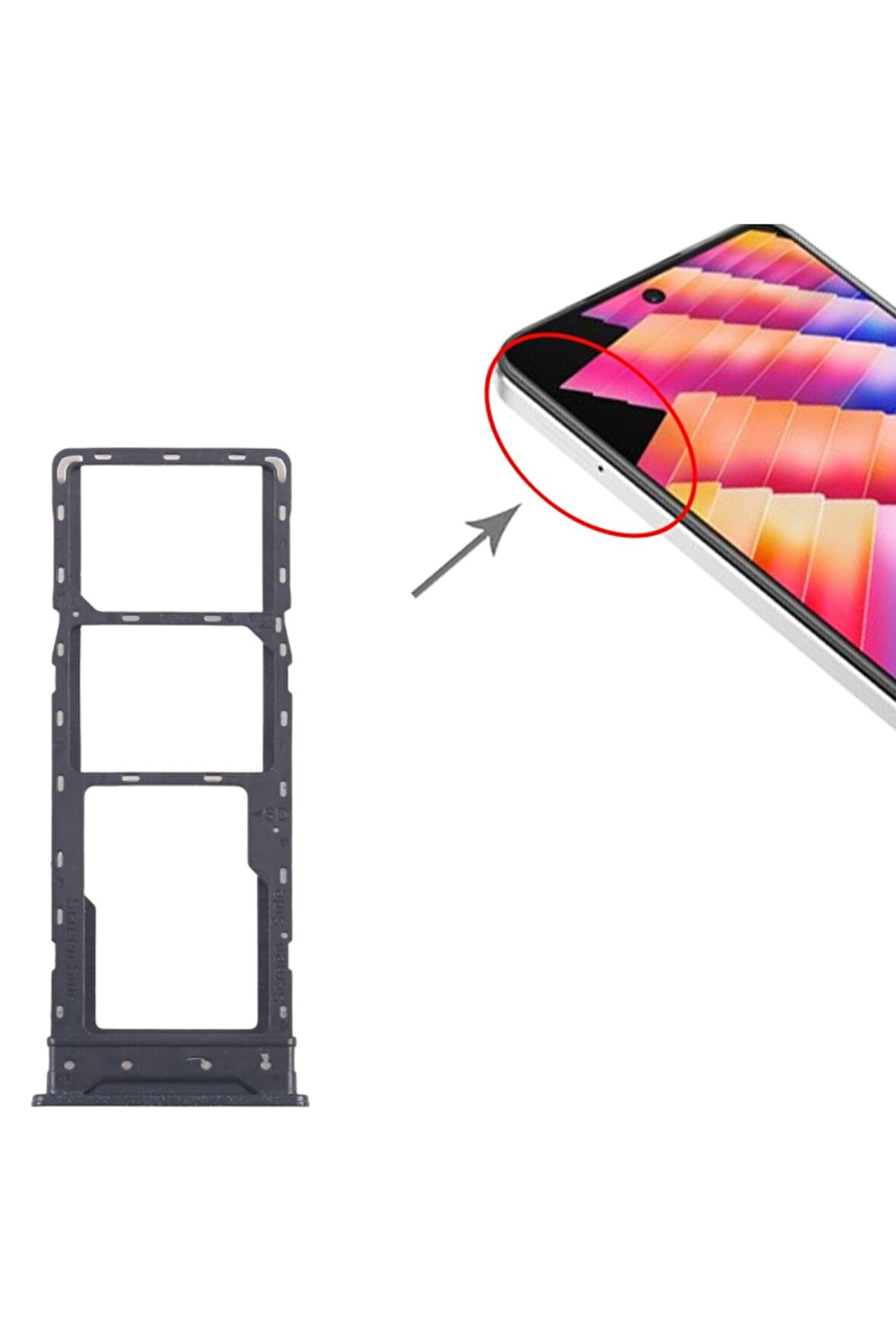 iNfinix Hot 30 Play Uyumlu Sim Kart Tepsisi Silver