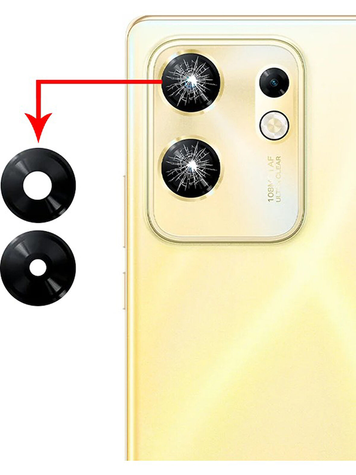 Infinix Uyumlu Zero 30 4g Kamera Lensi Cam X6731B