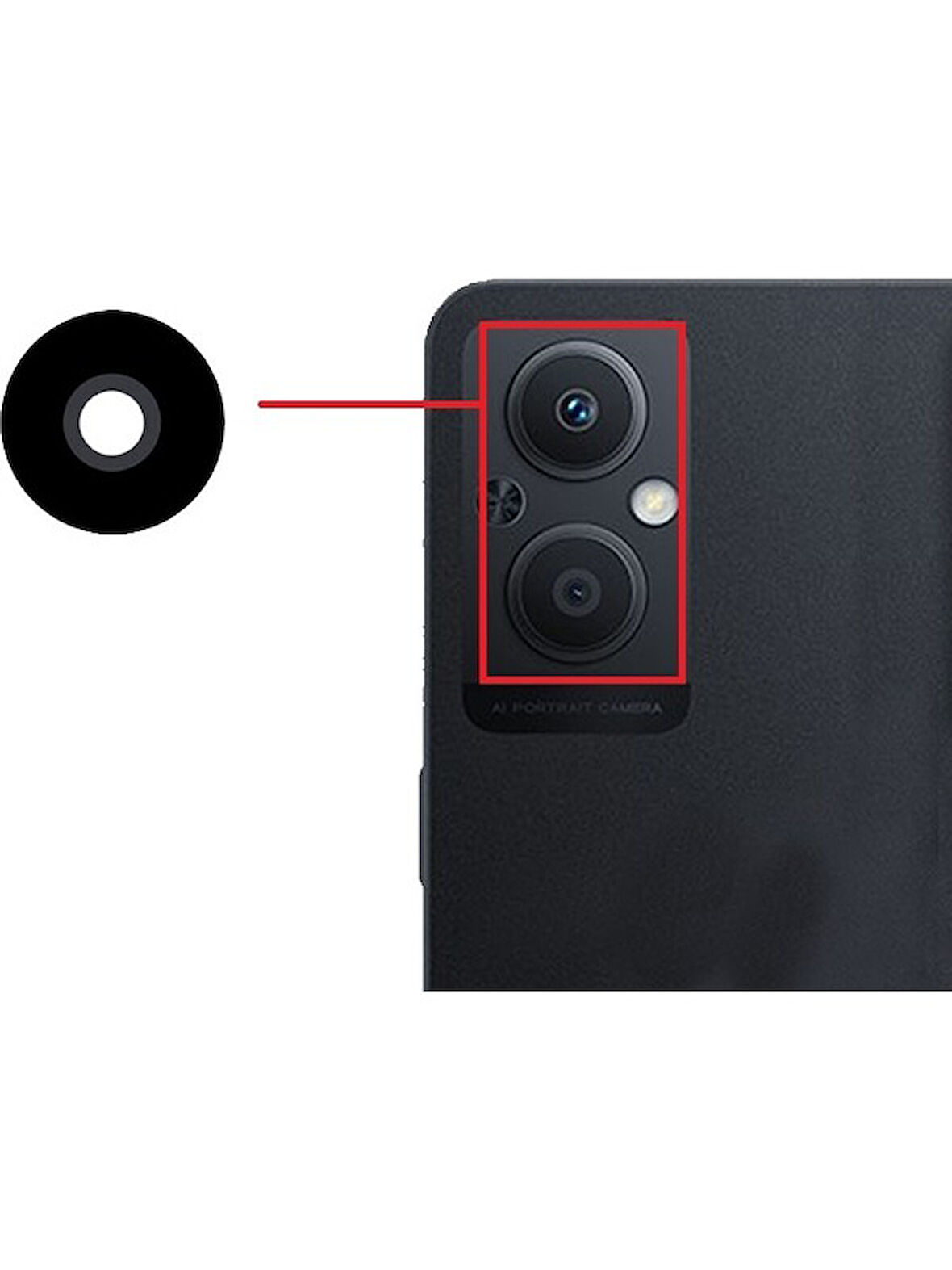 Oppo A96 Kamera Lensi Camı CPH2333