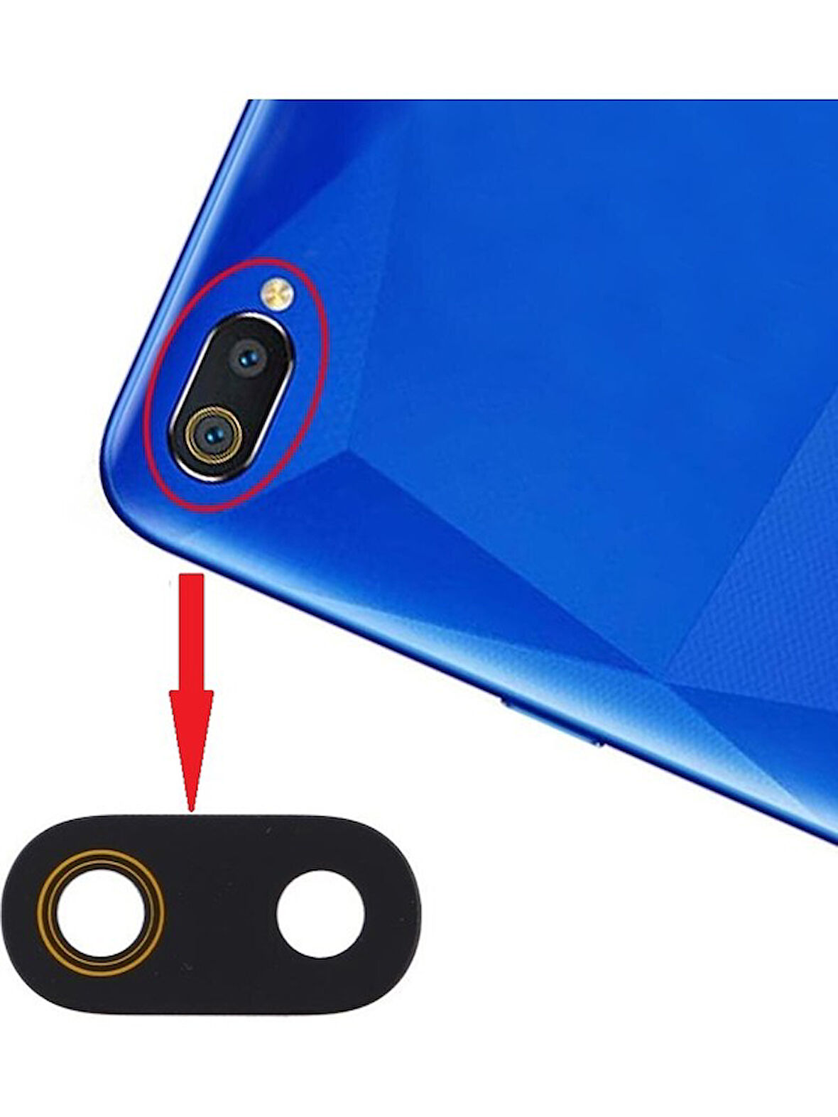 Realme C2 Uyumlu Kamera Lensi Camı RMX1941 RMX1945