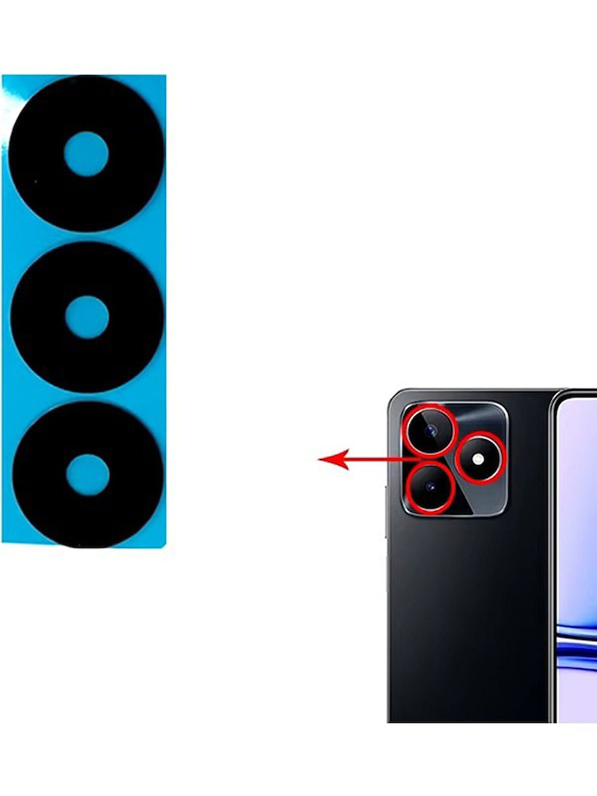 Realme C53 Uyumlu Kamera Camı