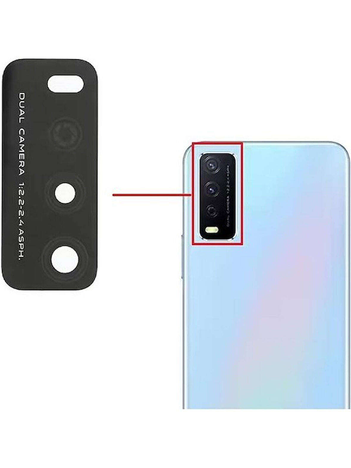 Vivo Y11S Ile Uyumlu Kamera Camı V2028