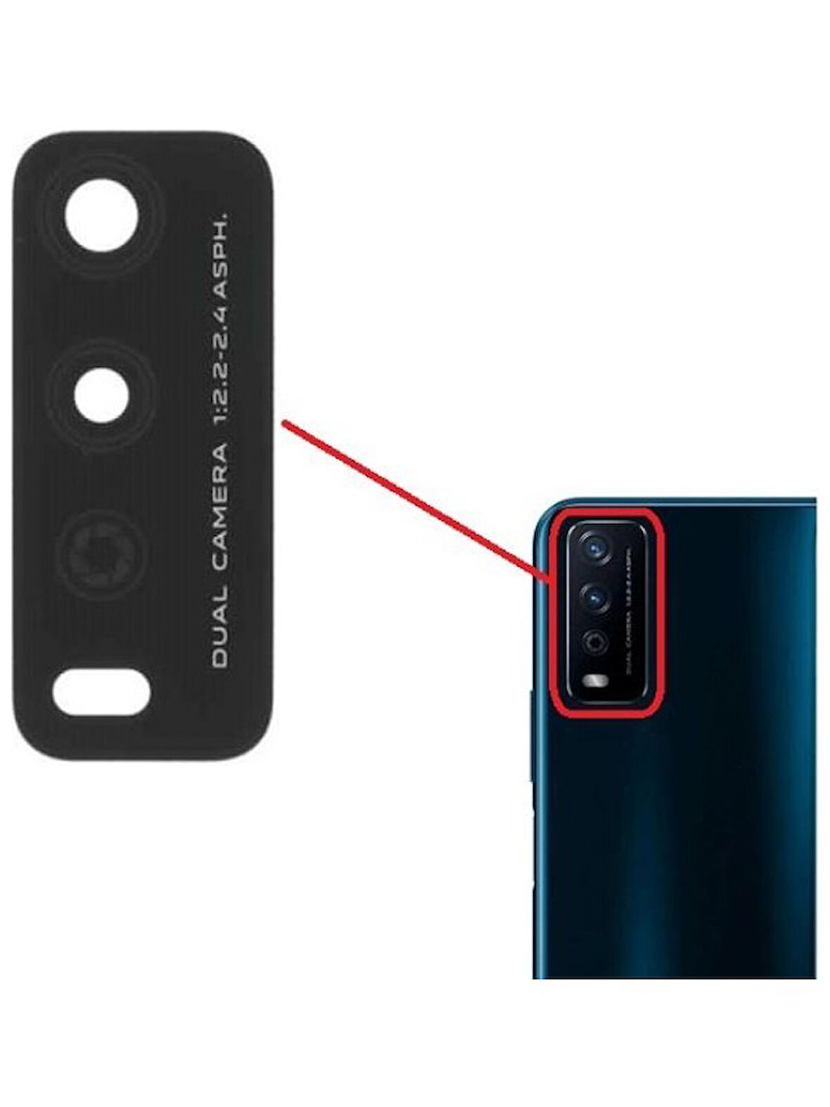 Vivo Y12S Uyumlu Kamera Camı
