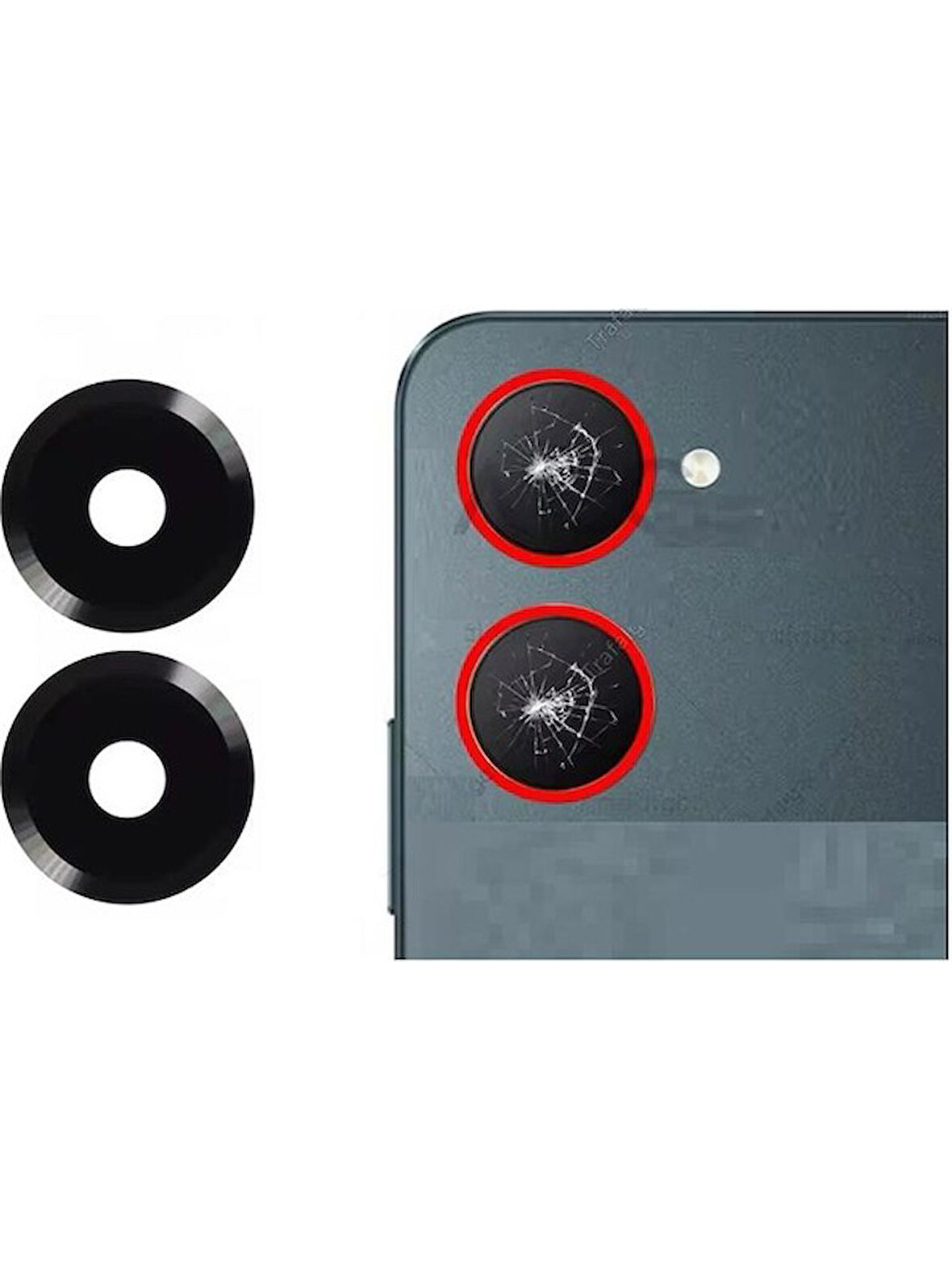 Vivo Y18 Ile Uyumlu Kamera Camı Ithal Set