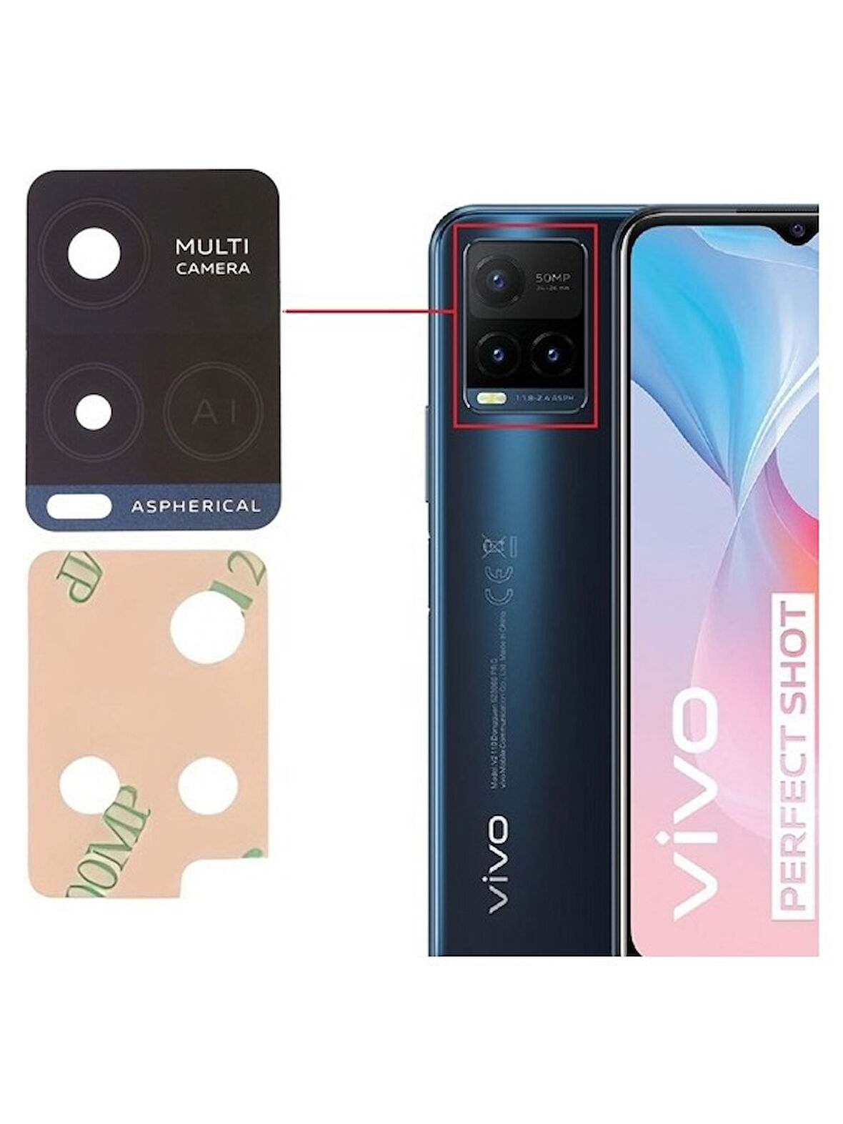 Vivo Y21 Uyumlu Kamera Lensi Cam V2111