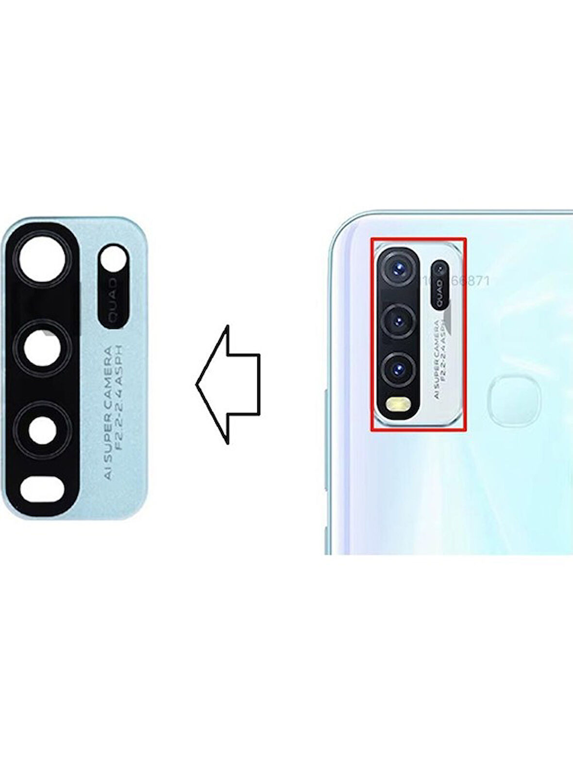 Vivo Y30 2020 Ile Uyumlu Kamera Camı