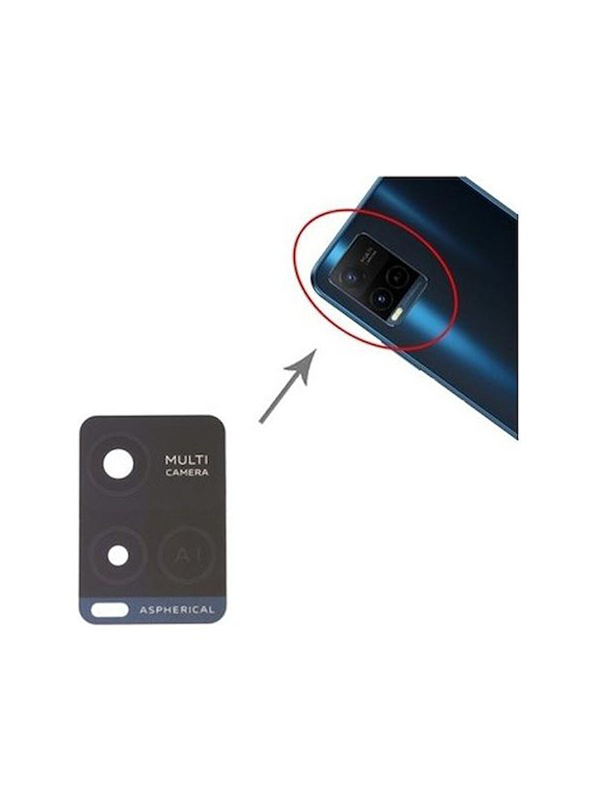Vivo Y33S Ile Uyumlu Kamera Camı V2109