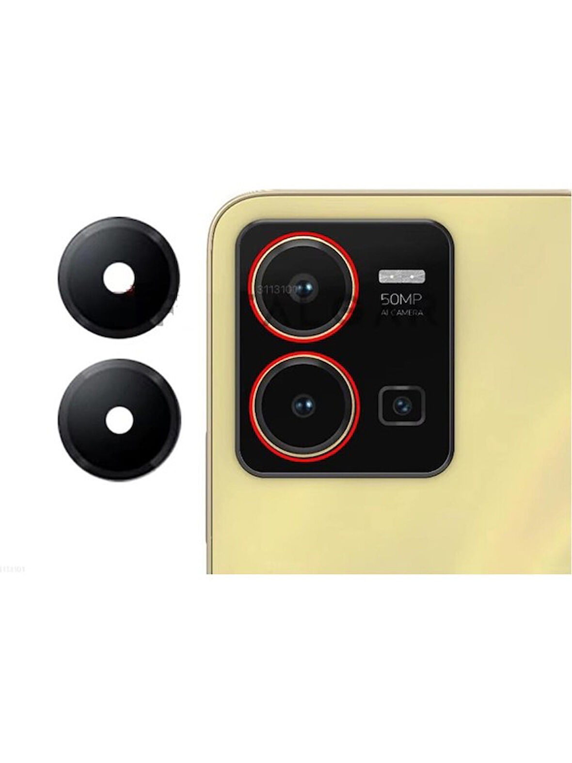 Vivo Y35 Ile Uyumlu Kamera Camı V2205