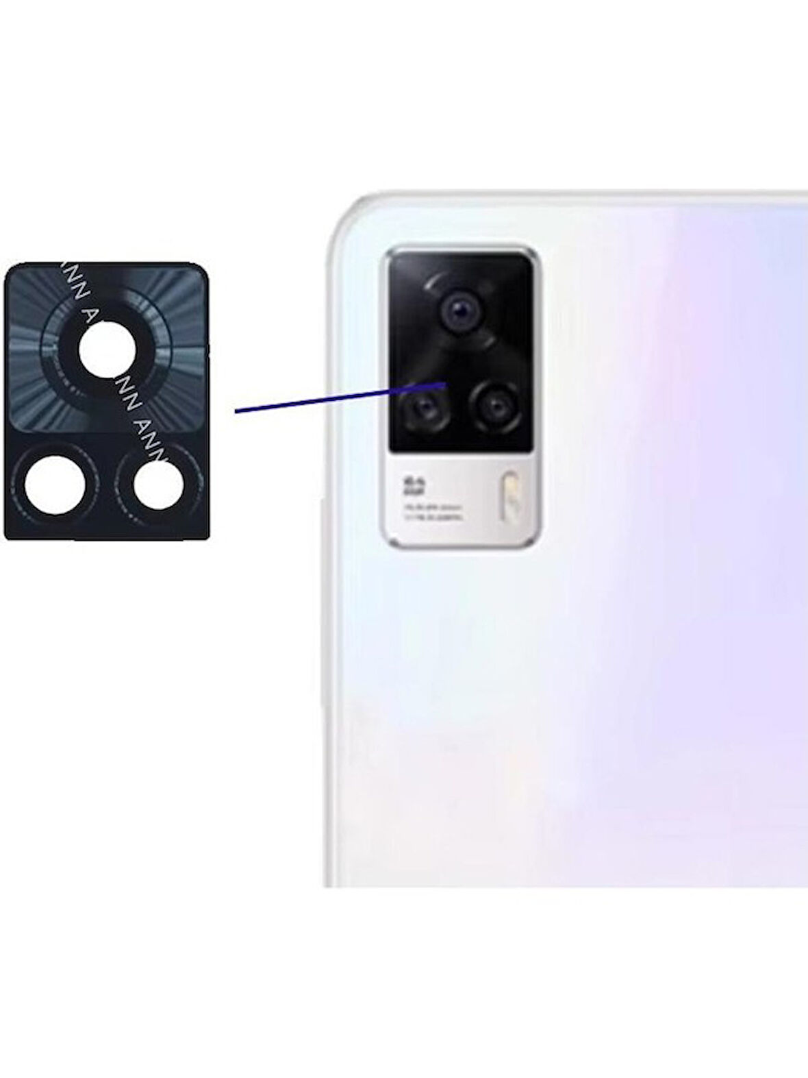 Vivo V21E Uyumlu Kamera Camı