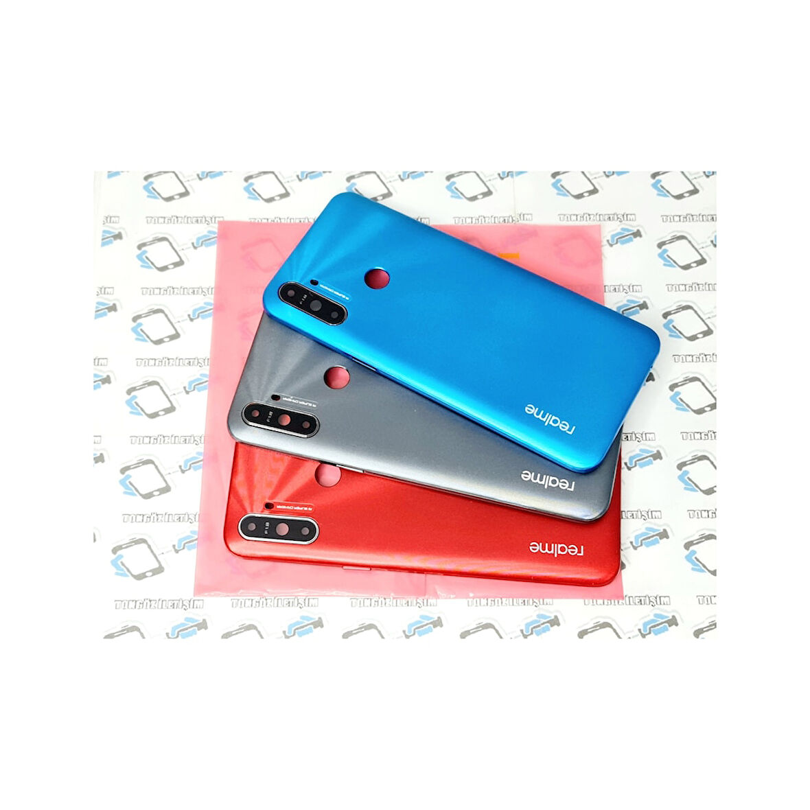 Oppo Realme Uyumlu C3 Kasa Arka Kapak Batarya Pil Kapağı (Lenssiz)