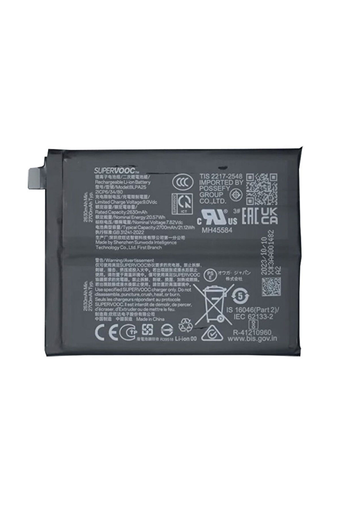 OnePlus 12 (5g) Pil Batarya BLPA25 CPH2573/81/83