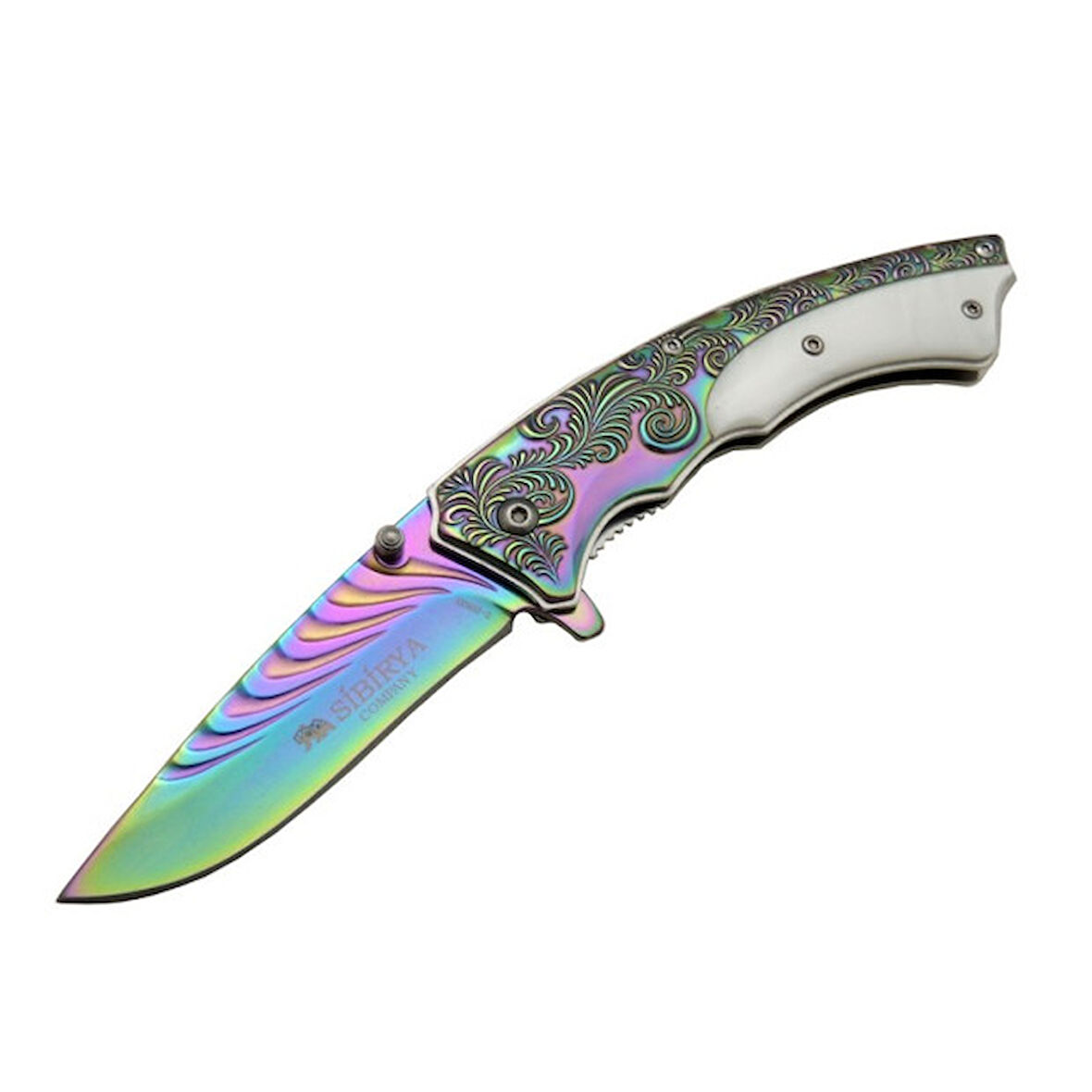 Sibirya İşlemeli Çakı Gökkuşağı Marka:Sibirya Ürün Kodu: S-2063X 19,5 CM