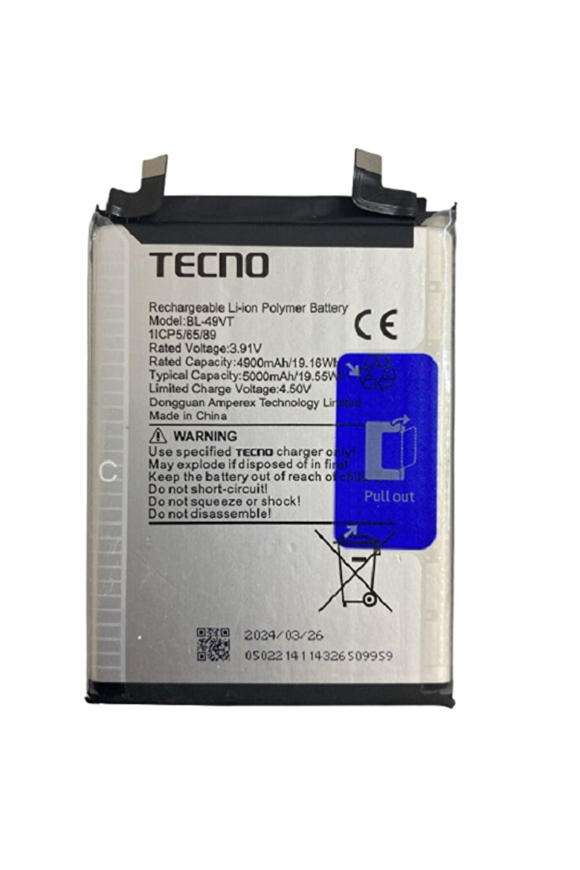 Tecno Camon 30 Pil Batarya BL-49VT 5000 mAh