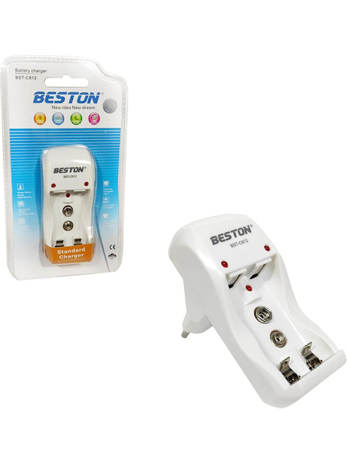 Pil Şarj Aleti Aa 9V Aaa Beston BST-C812