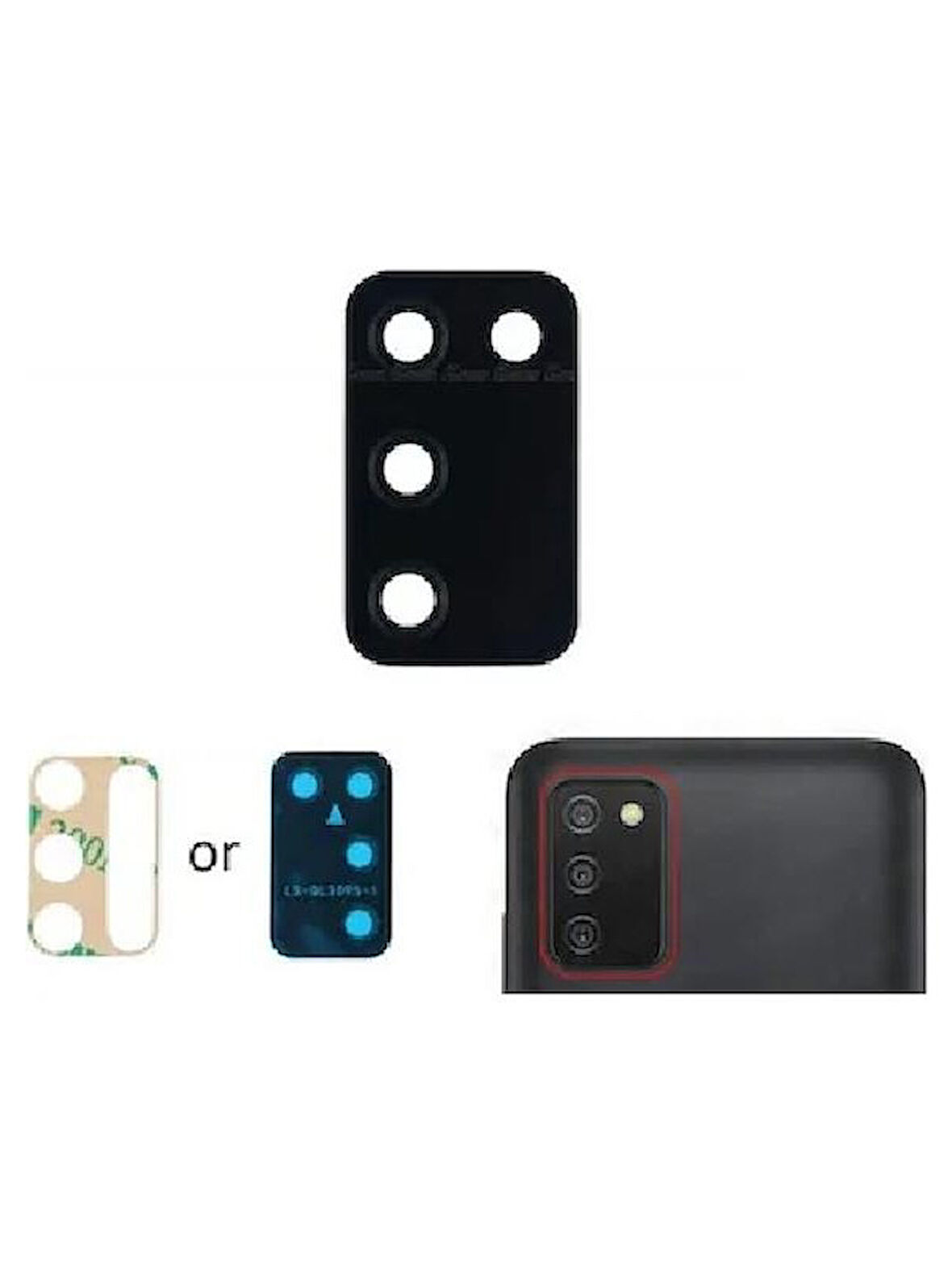 Samsung Galaxy A03S A037F İle Uyumlu Kamera Camı