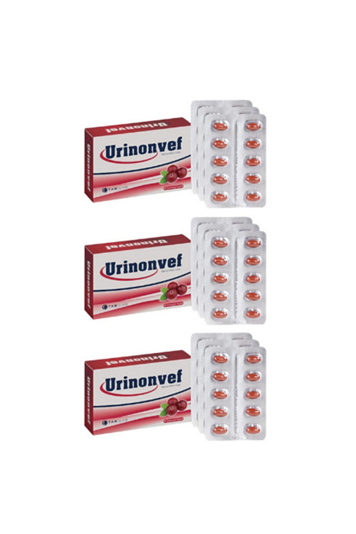 Urinonvef Cranberry Takviye Edici Gıda 3'lü Set
