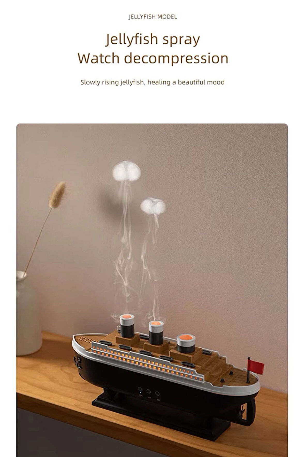 Titanic Aromaterapi Hava Nemlendirici Kuruluğu Önlemek Için Verimli Gemi Dizaynlı Difüzör