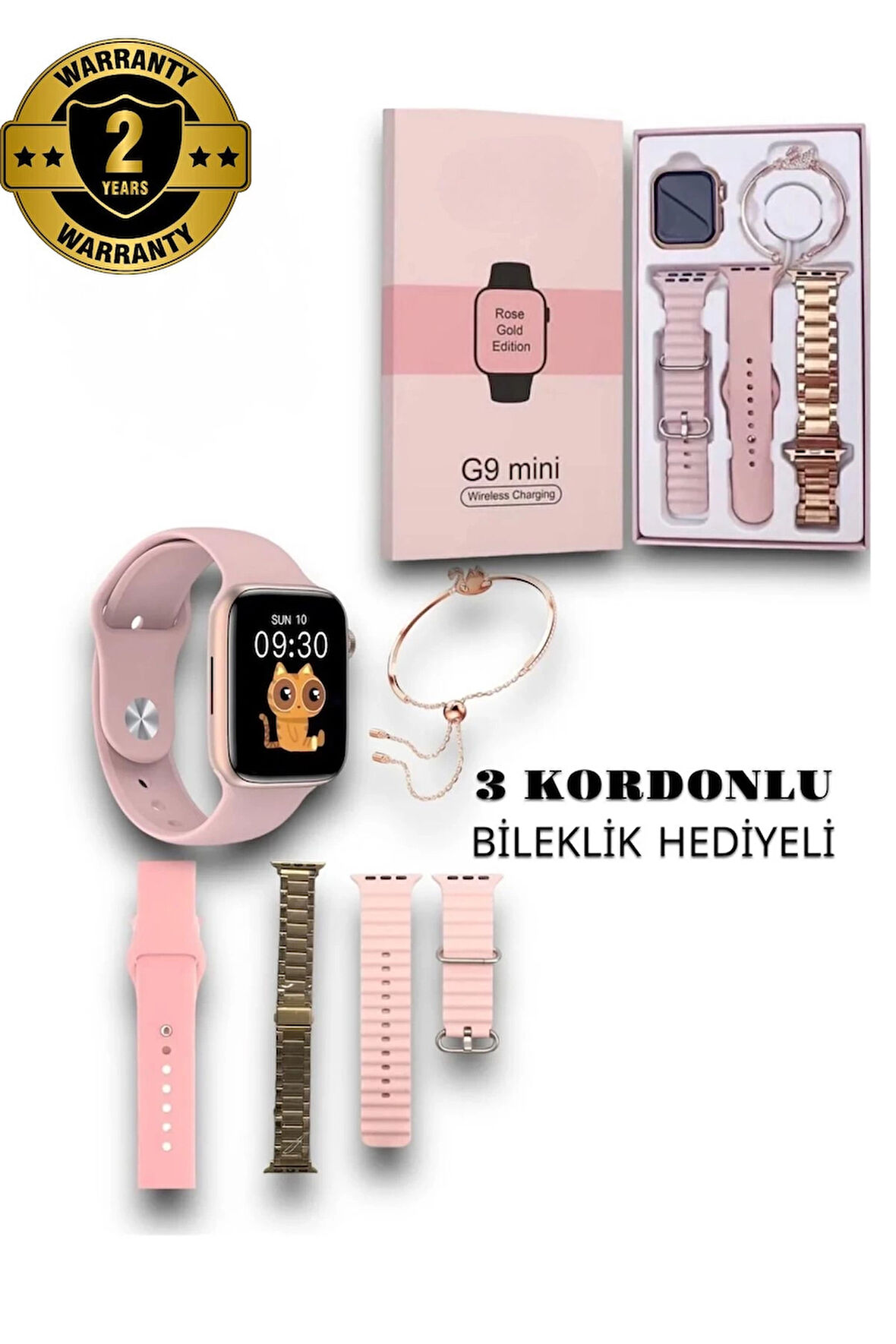 G9 Mini Gold Yetişkin 41MM Kadın Akıllı Saat