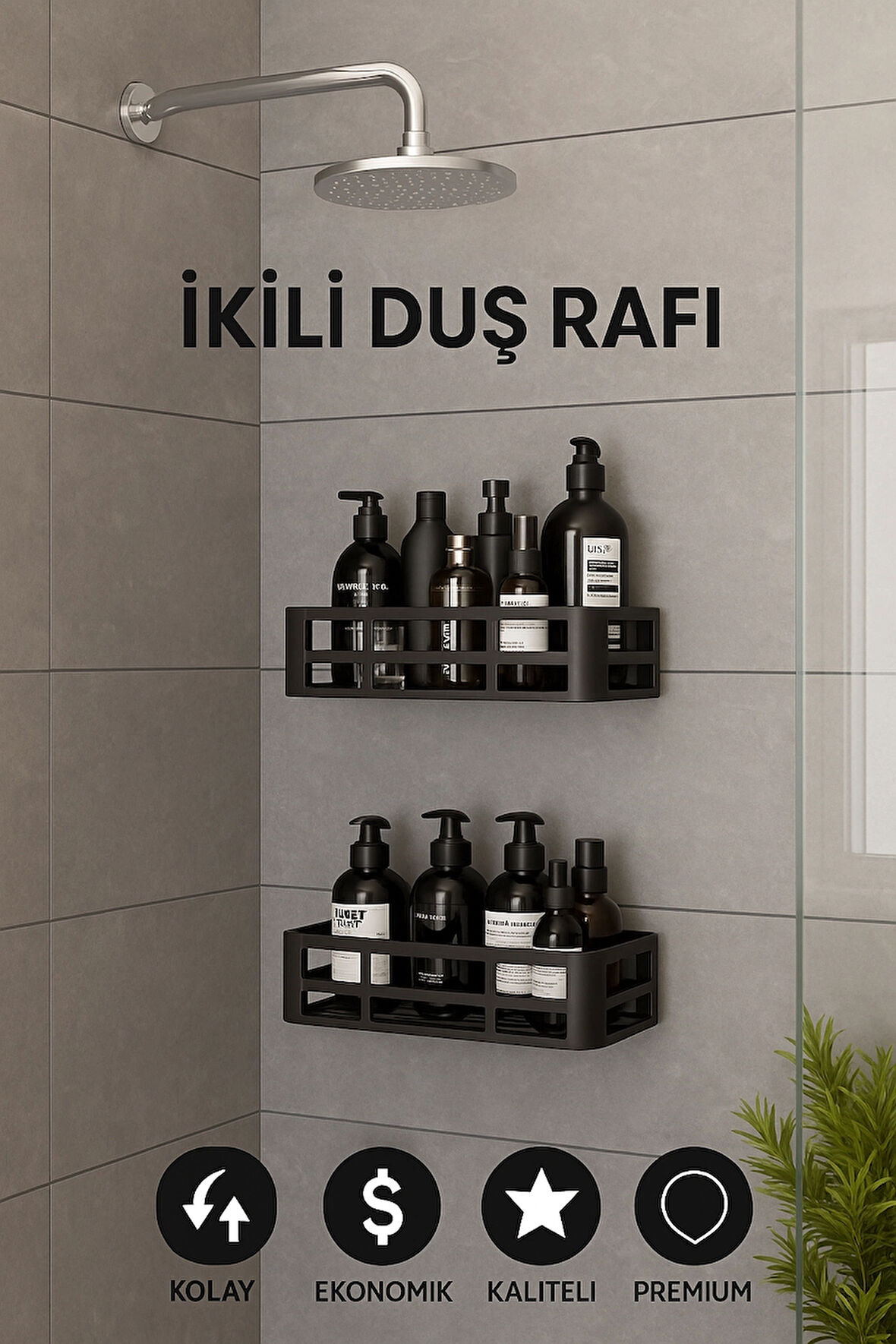 Yapışkanlı Duvar Rafı organizer banyo rafı duş rafı mutfak rafı havluluk sabun krem şampuanlık