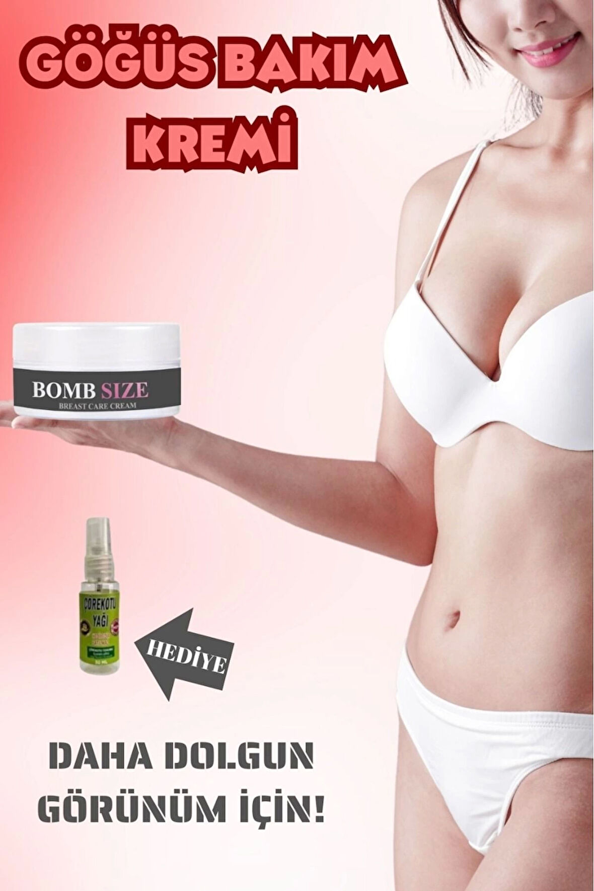 Bombsize Göğüs Büy.üt.ücü Ve Sıkı.laş.tı.rıcı 50 ML + Çörek Otu Yağı 30 ML