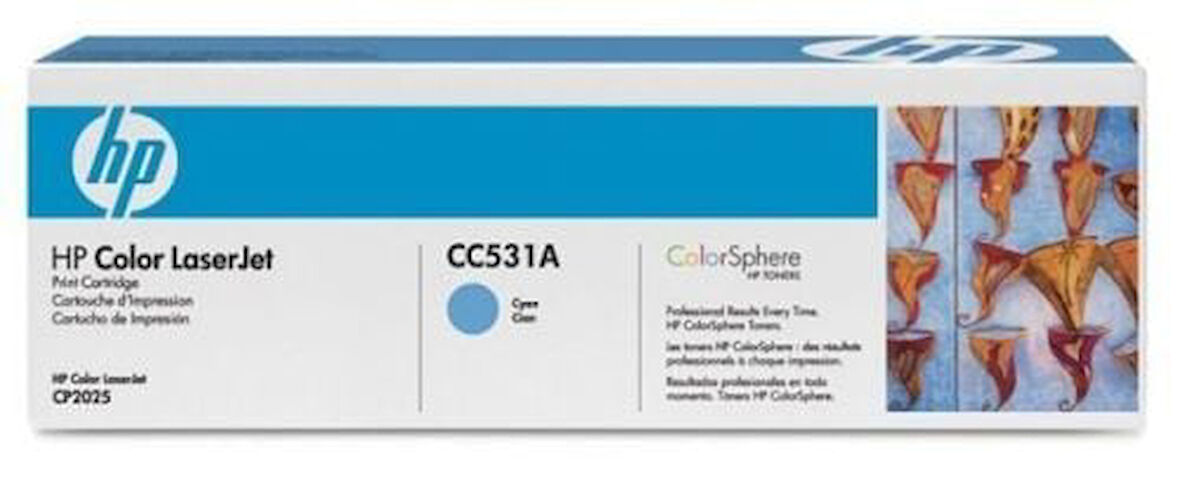 HP CC531A (304A) Mavi Cyan Orjinal Toner LaserJet CP2025n