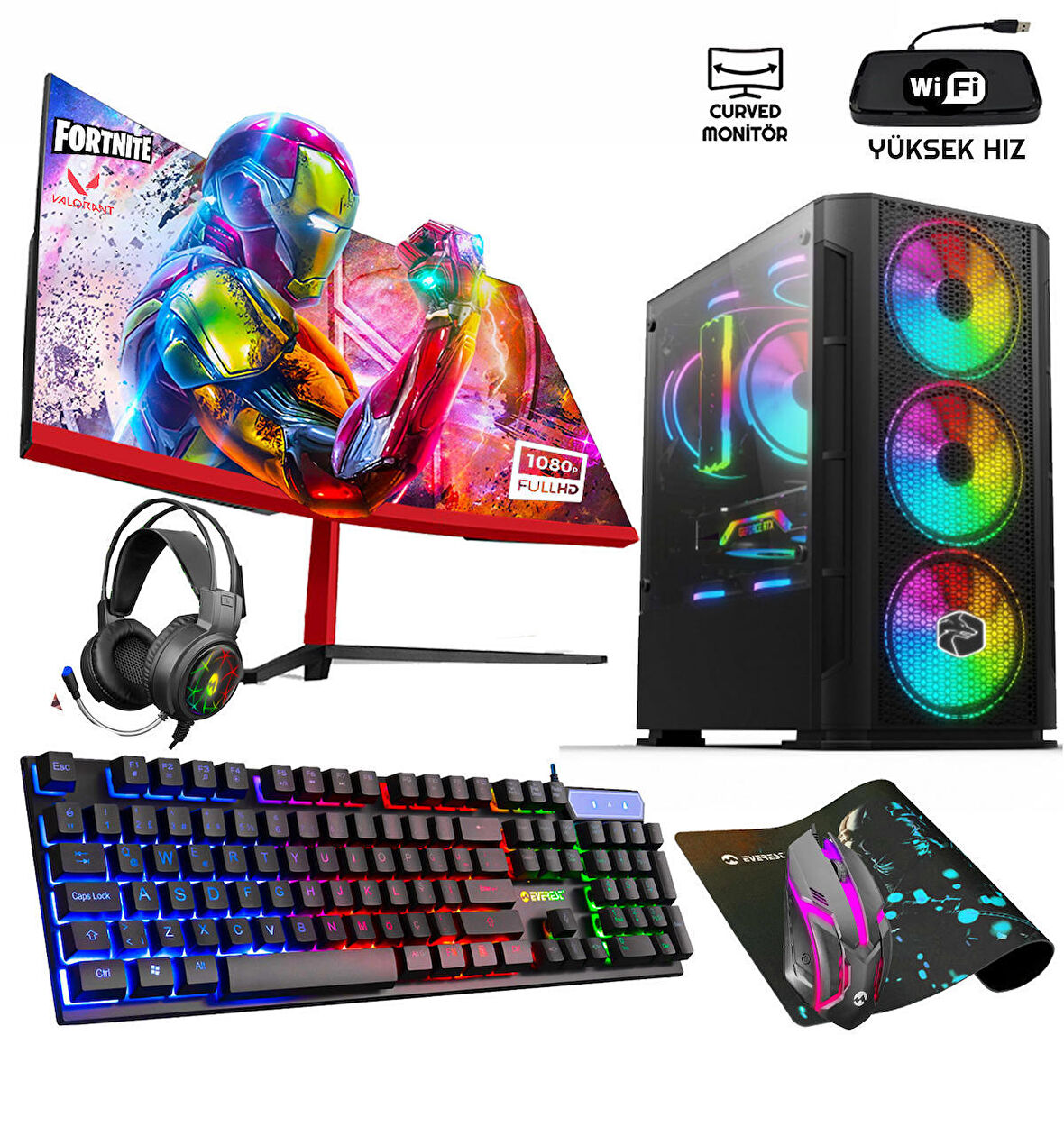 Biggamex ZP62 Intel i5 3470 16 GB DDR3 RAM 256 GB SSD NVIDIA GeForce GTX 1650 FreeDos Masaüstü Bilgisayar 