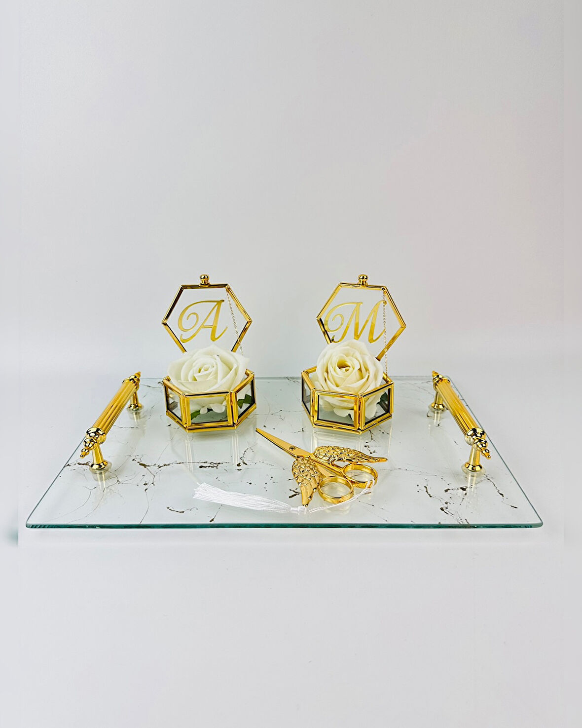 Fidelity Gold Desenli Söz Tepsisi