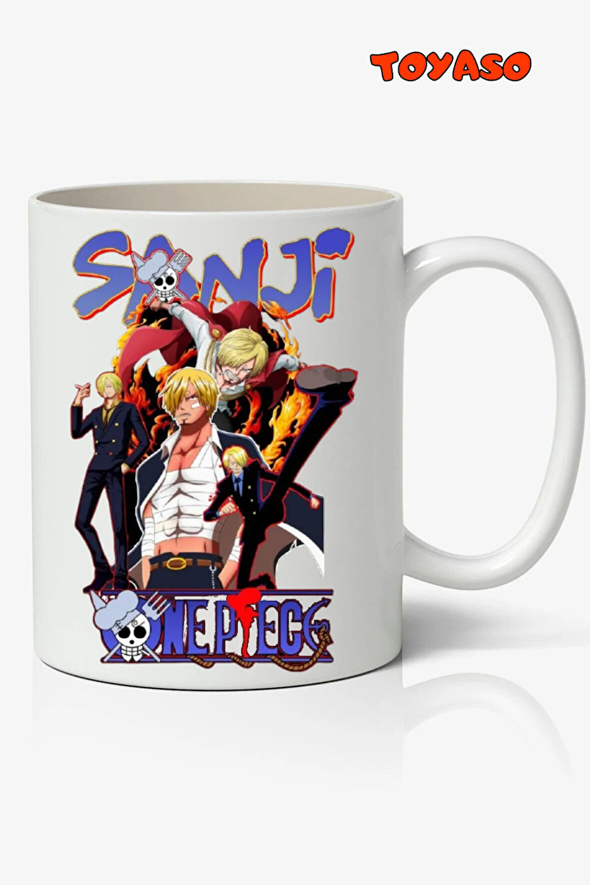 One Piece Sanji Anime Temalı Beyaz Kupa Bardak Sevgiliye Arkadaşa Hediye