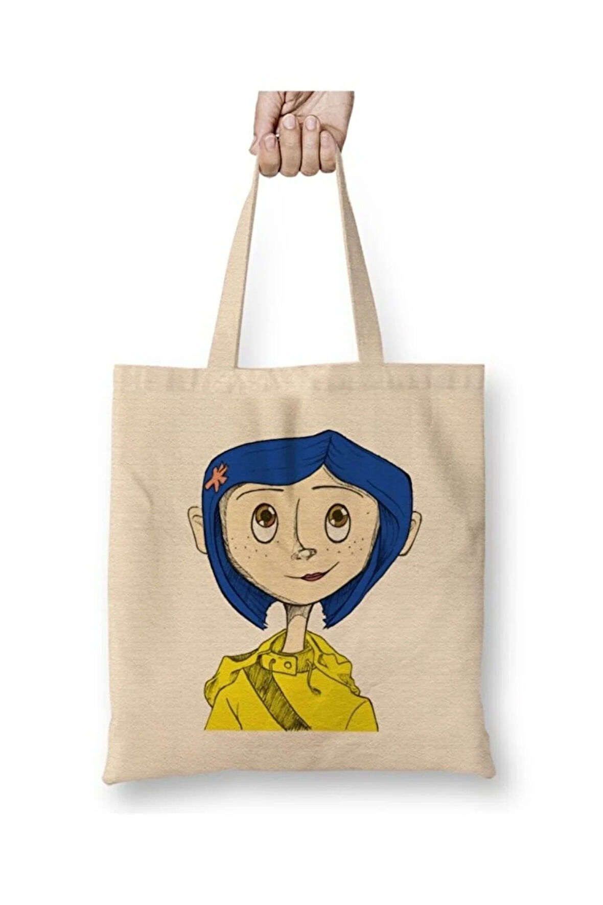 Coraline Bez Çanta Uzun Saplı Alışveriş Çantası Plaj Çantası