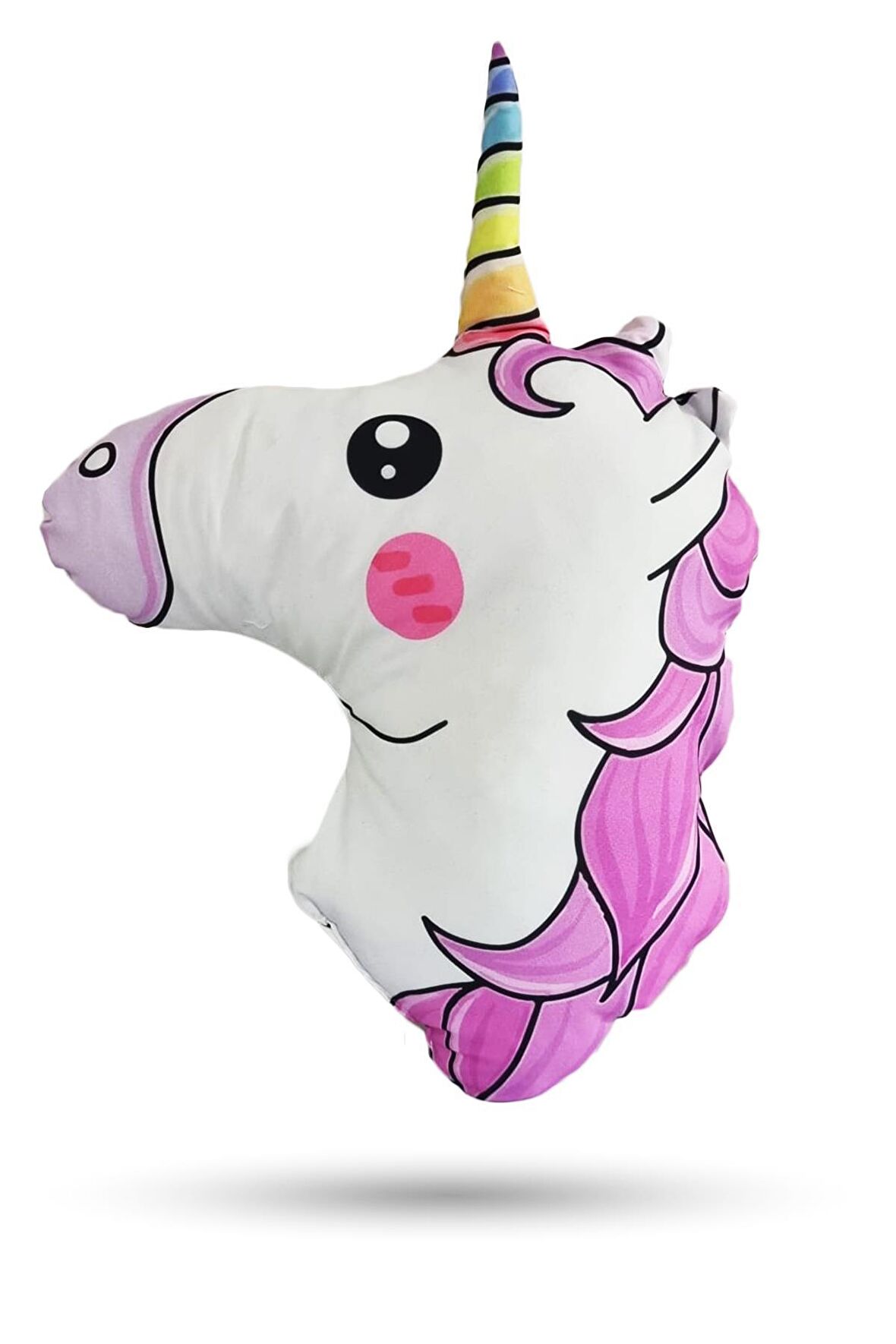 46 cm Unicorn Yastık - Renkli Unicorn Yastık - Çocuk Yastık - Bebek Yastık Elyaf Yastık Atcık Yastık