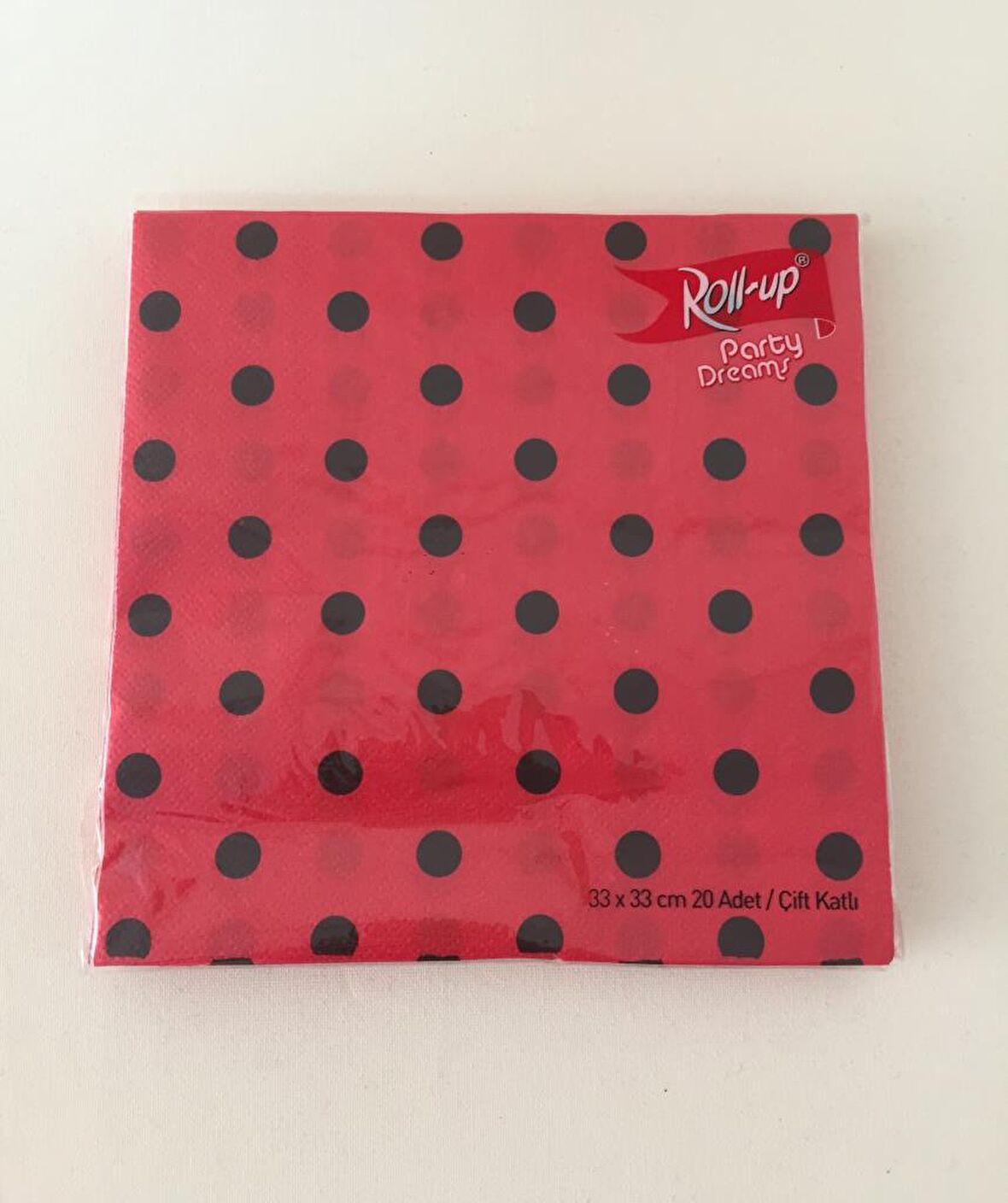 PEÇETE SİYAH PUANLI KIRMIZI 20'Lİ