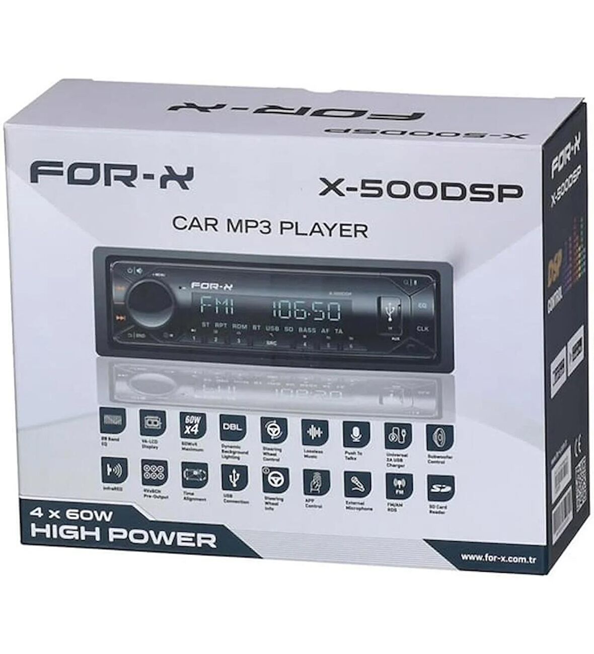 FOR-X 500DSP-DSP İŞLEMCİLİ-7 RENK-BT-USB-RADYO-3 ANFİ ÇIKIŞLI-4X60W KALİTELİ OTO TEYP-PIONEER KUMANDALI