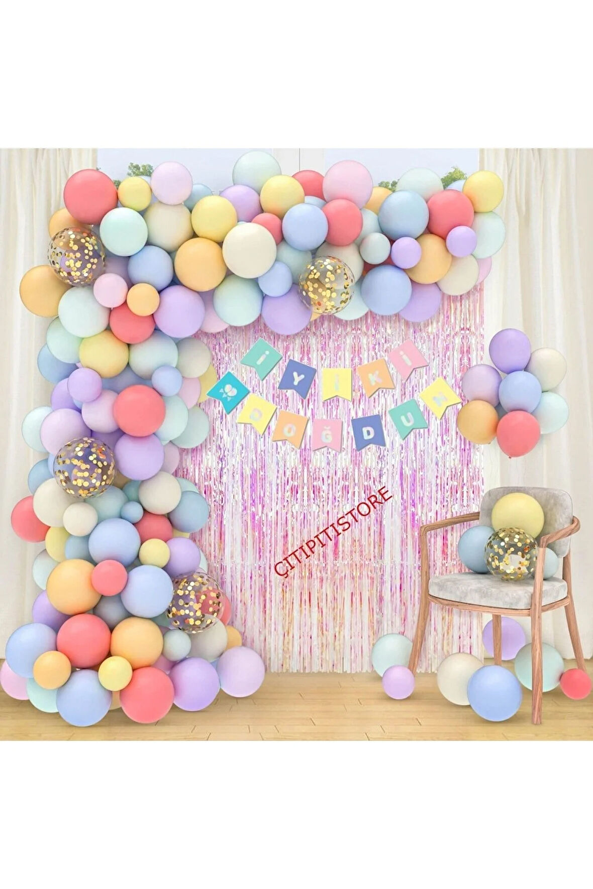 Makaron Lüks Balon Seti