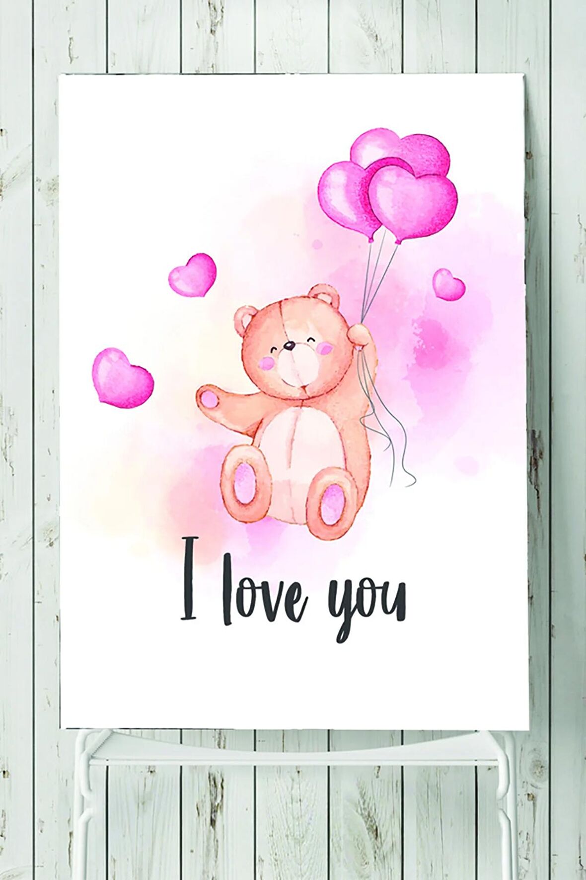 Pembe Ayıcık Çocuk Odası Poster 