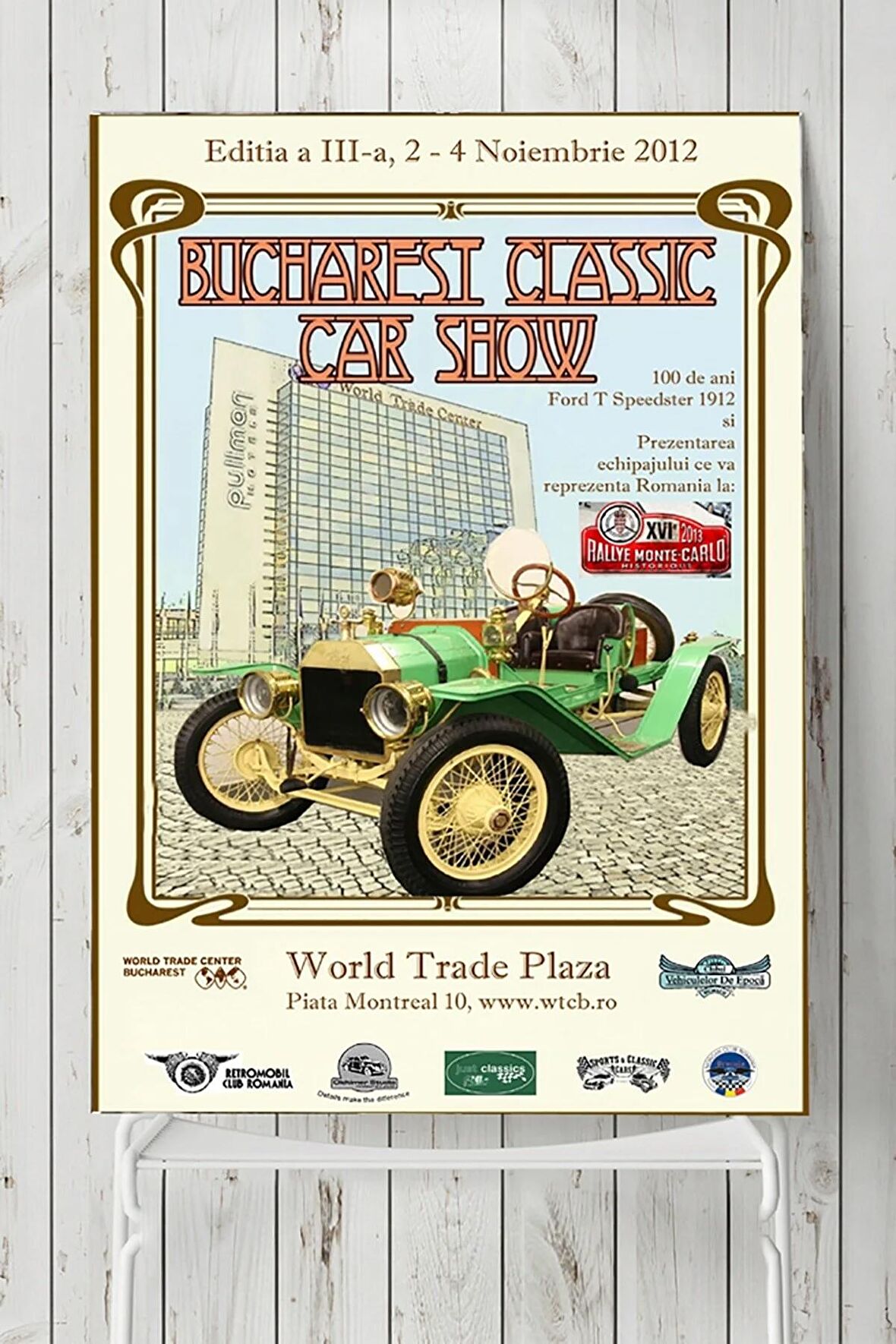 Bucharest Classic Vintage Araba Posteri 
